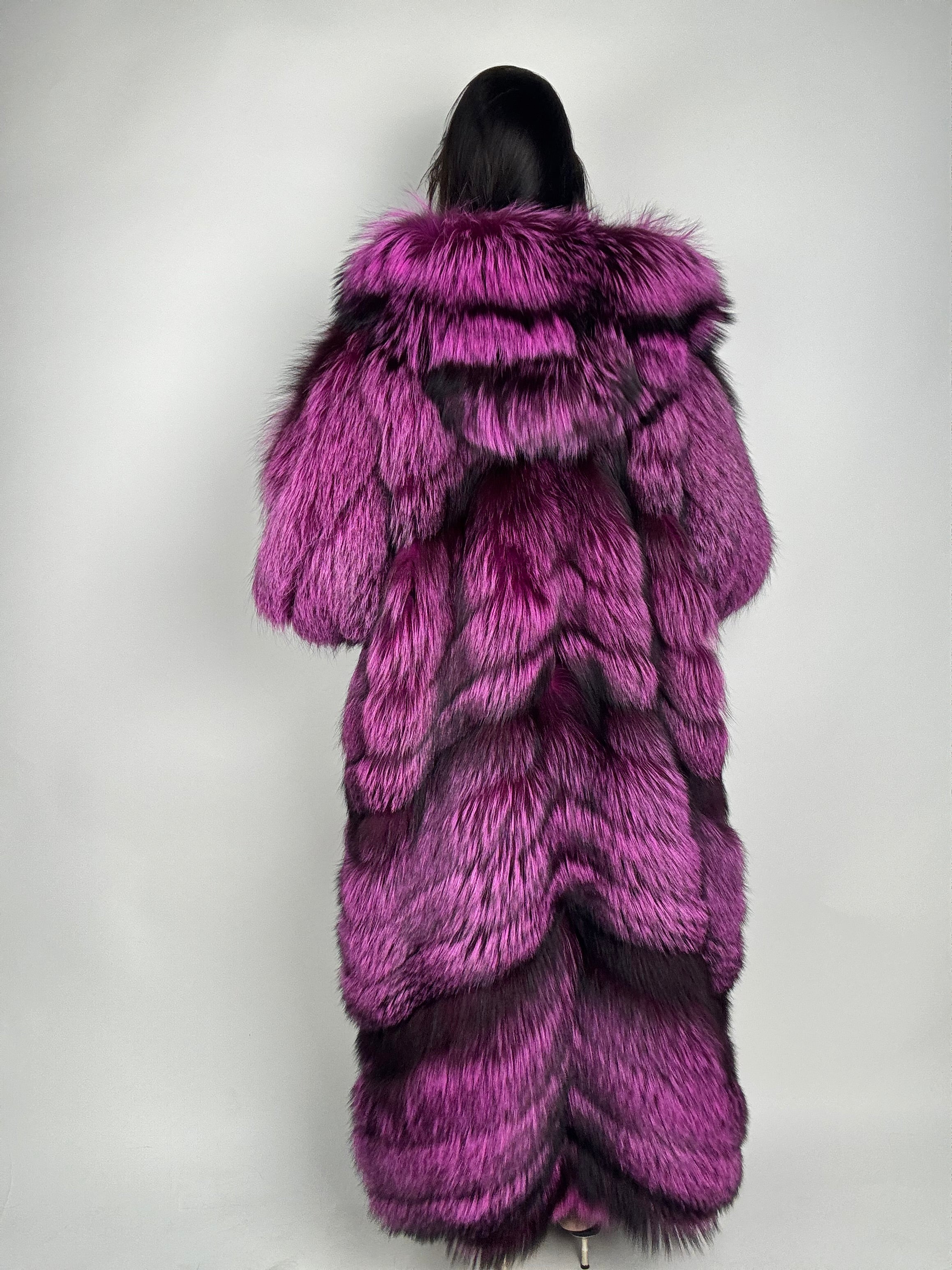 Cappotto in volpe argentata