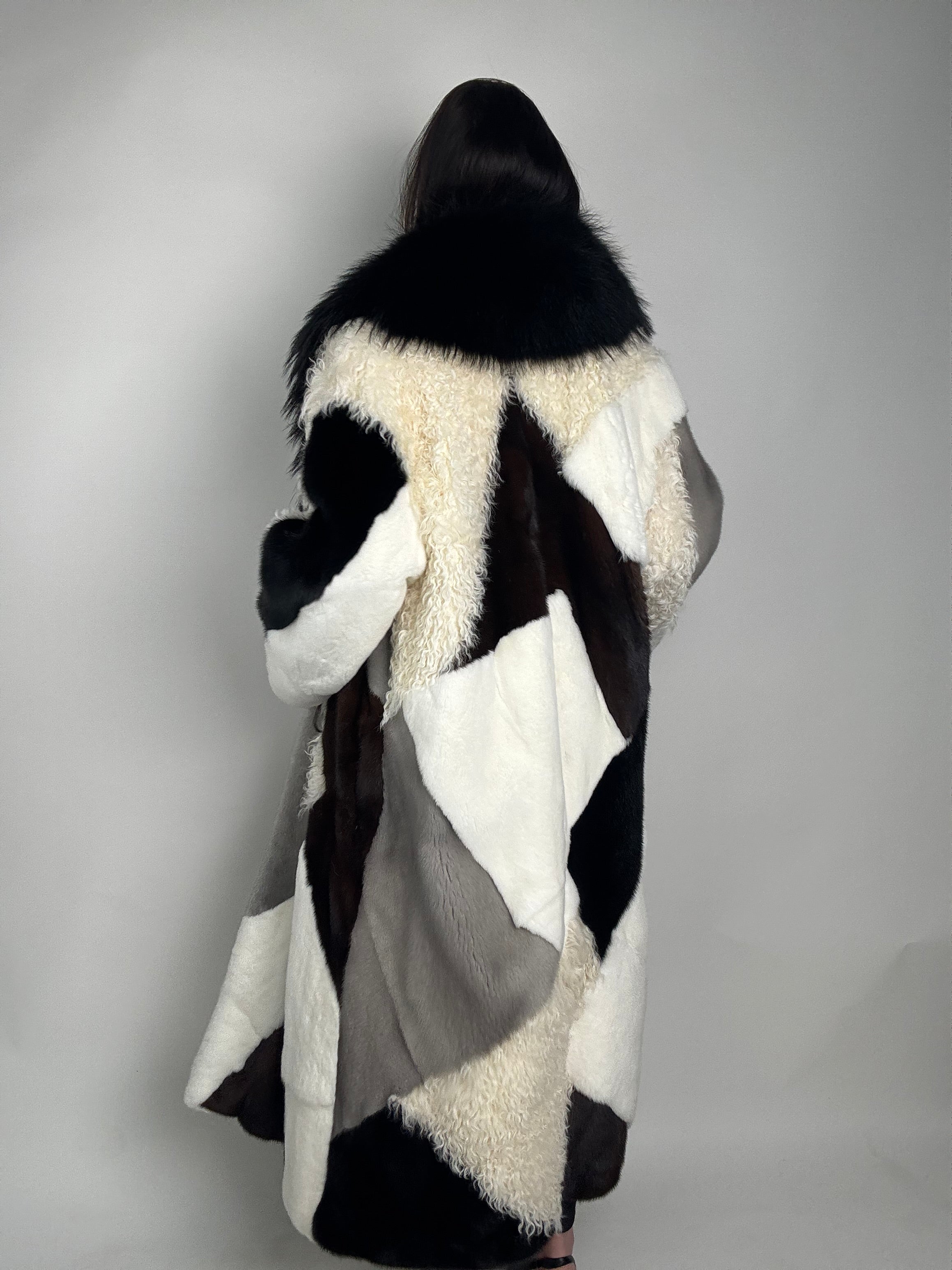 Cappotto in fur mix