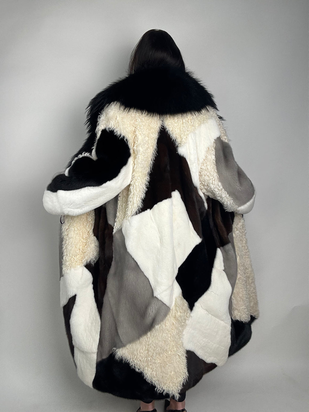 Cappotto in fur mix
