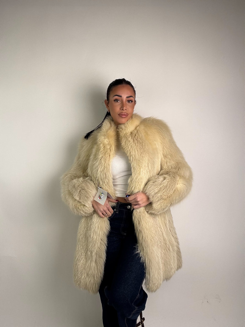 Giacca in volpe polare N438