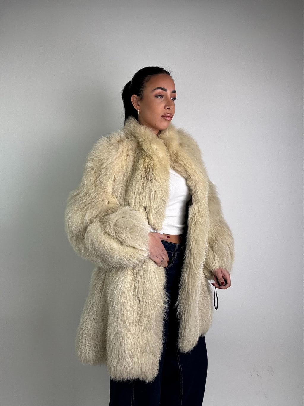 Giacca in volpe polare N438