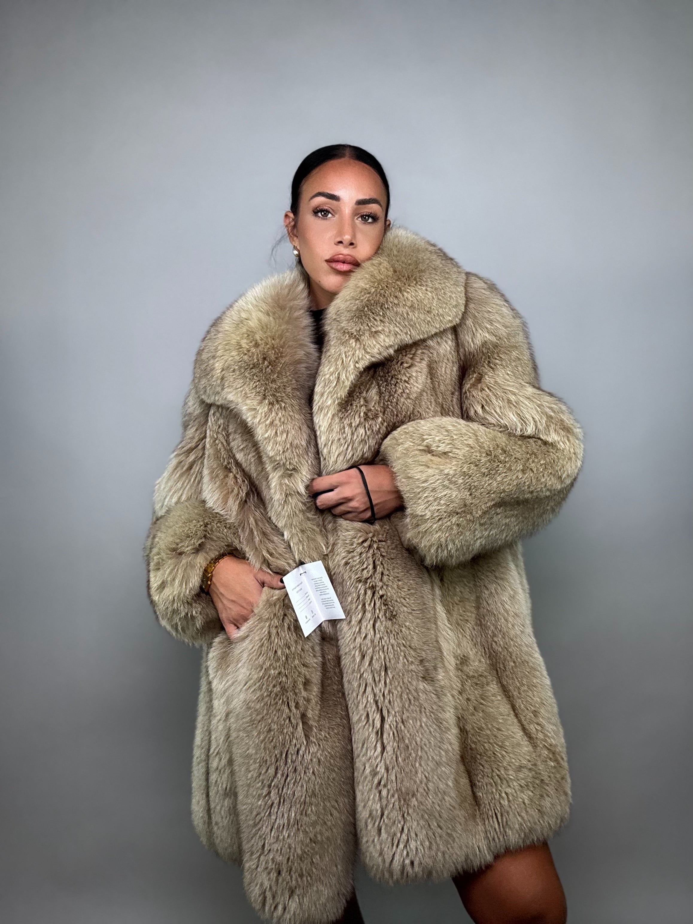 Cappotto in volpe della groenlandia