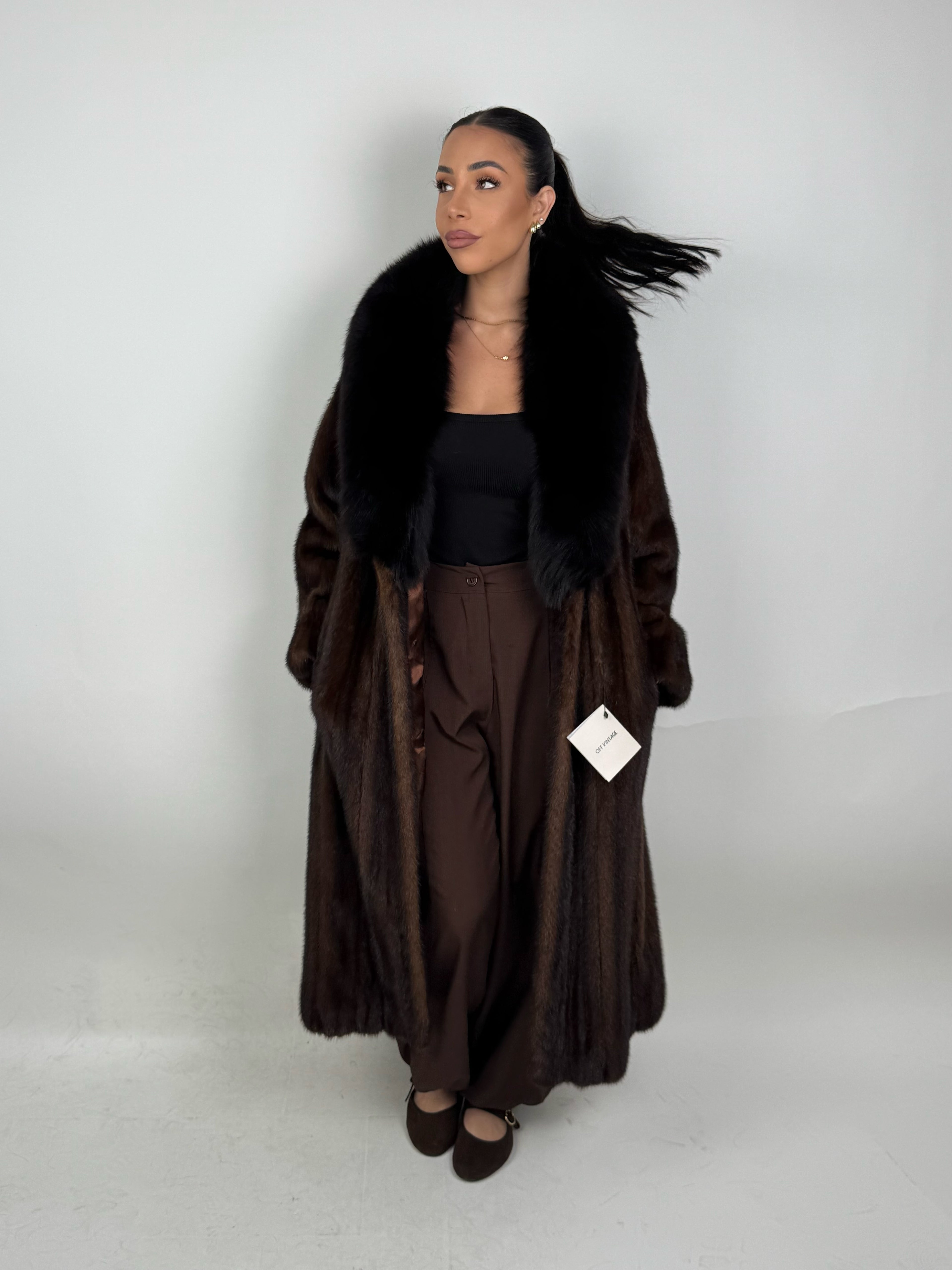 Cappotto in visone e volpe N482