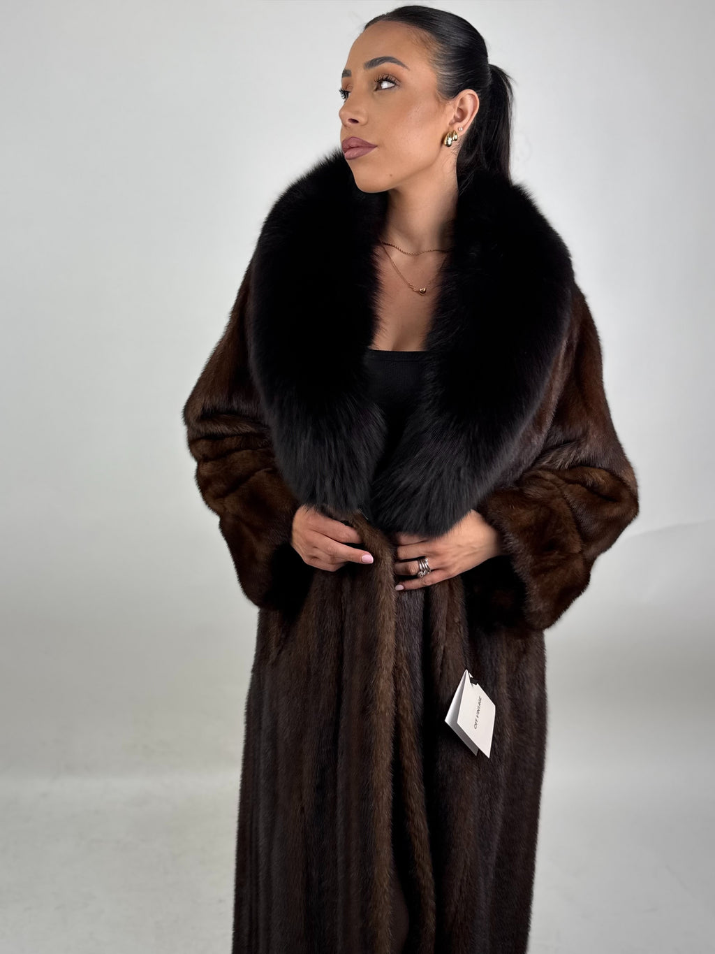 Cappotto in visone e volpe N482