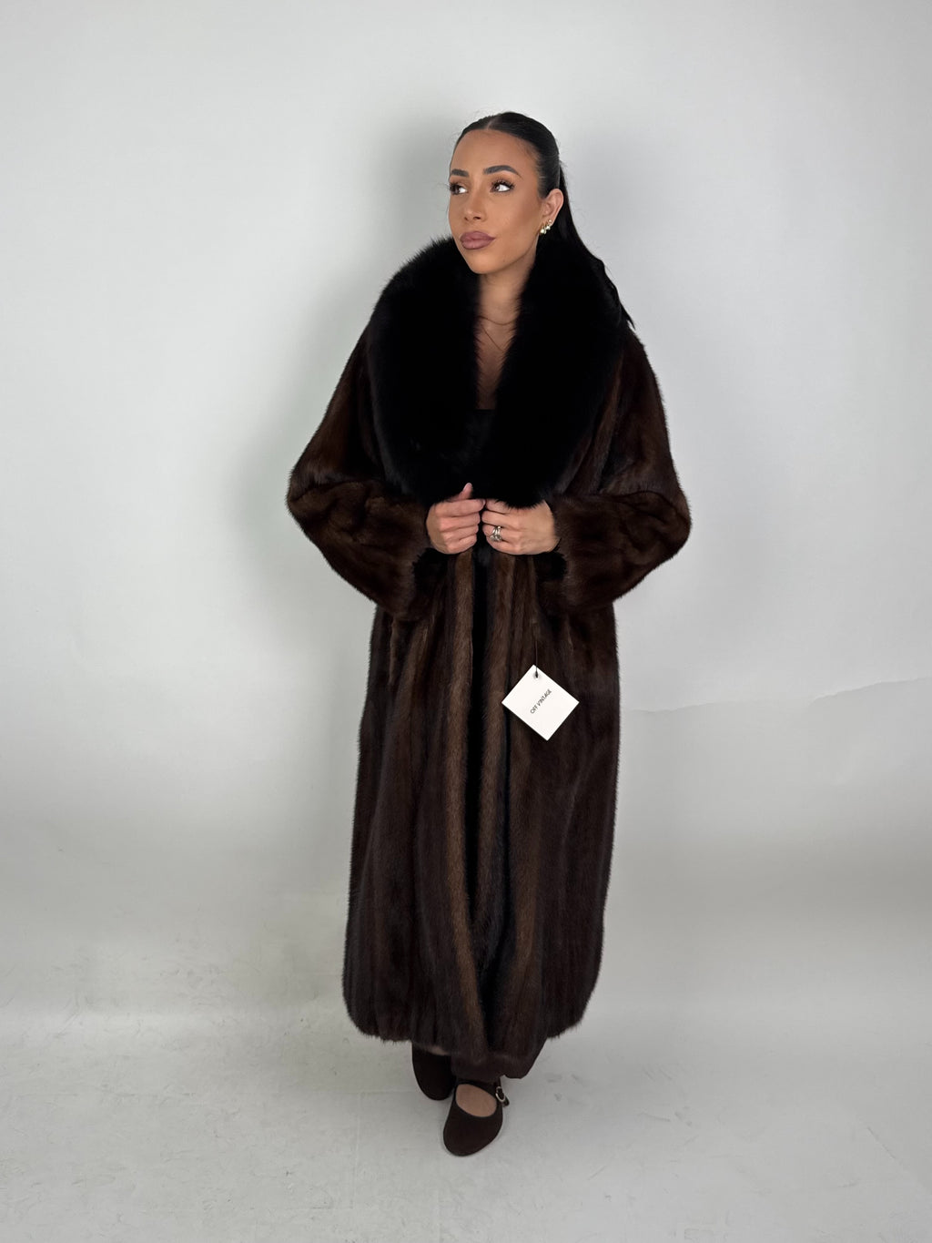Cappotto in visone e volpe N482