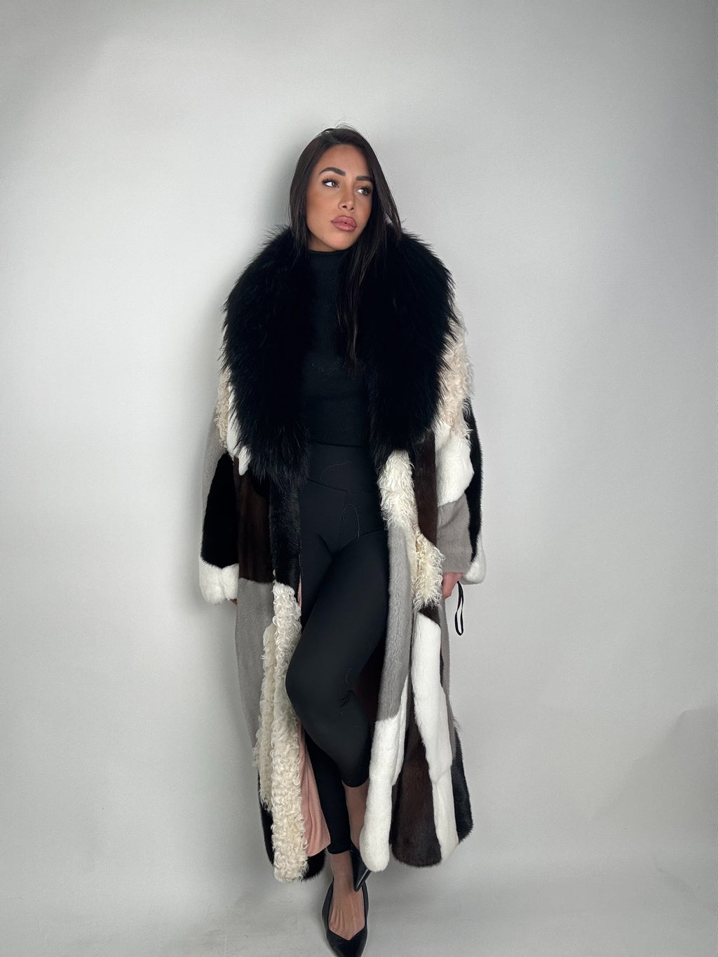 Cappotto in fur mix