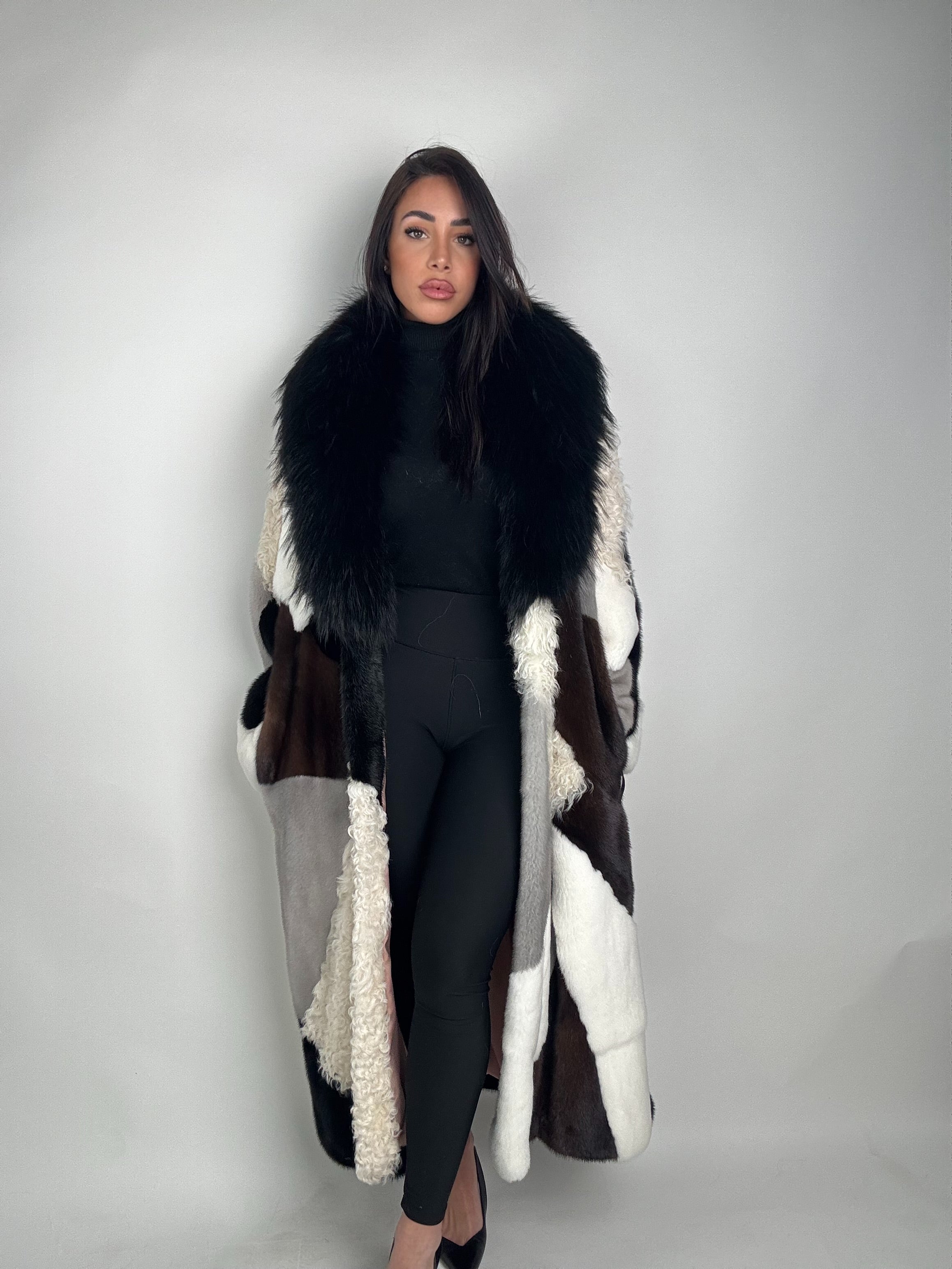 Cappotto in fur mix