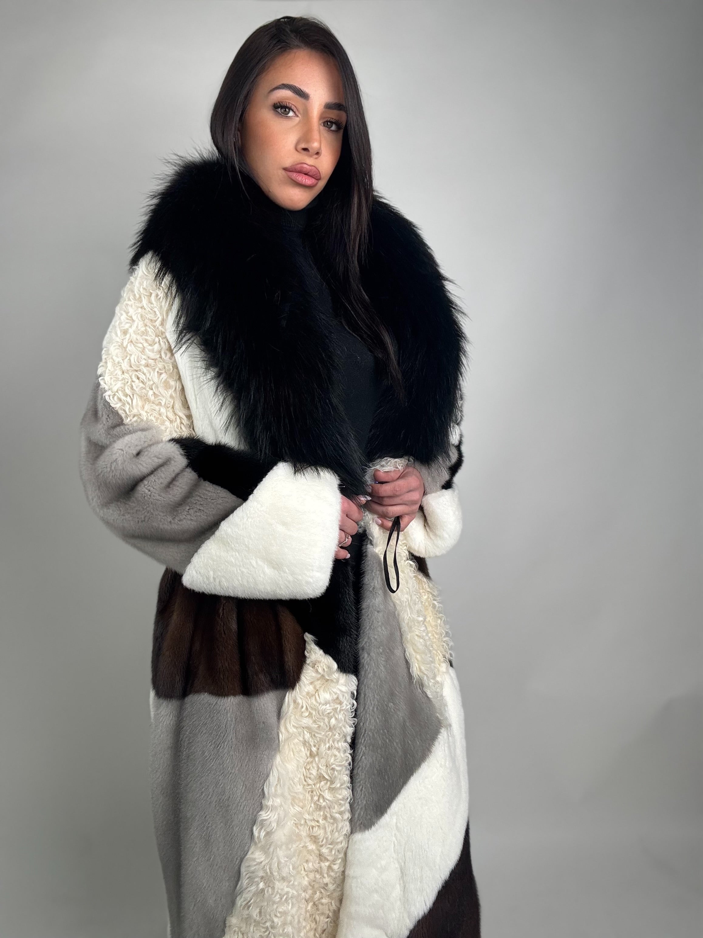 Cappotto in fur mix
