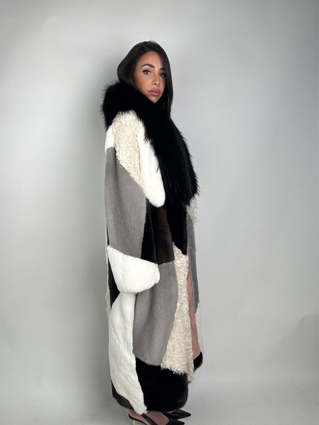 Cappotto in fur mix