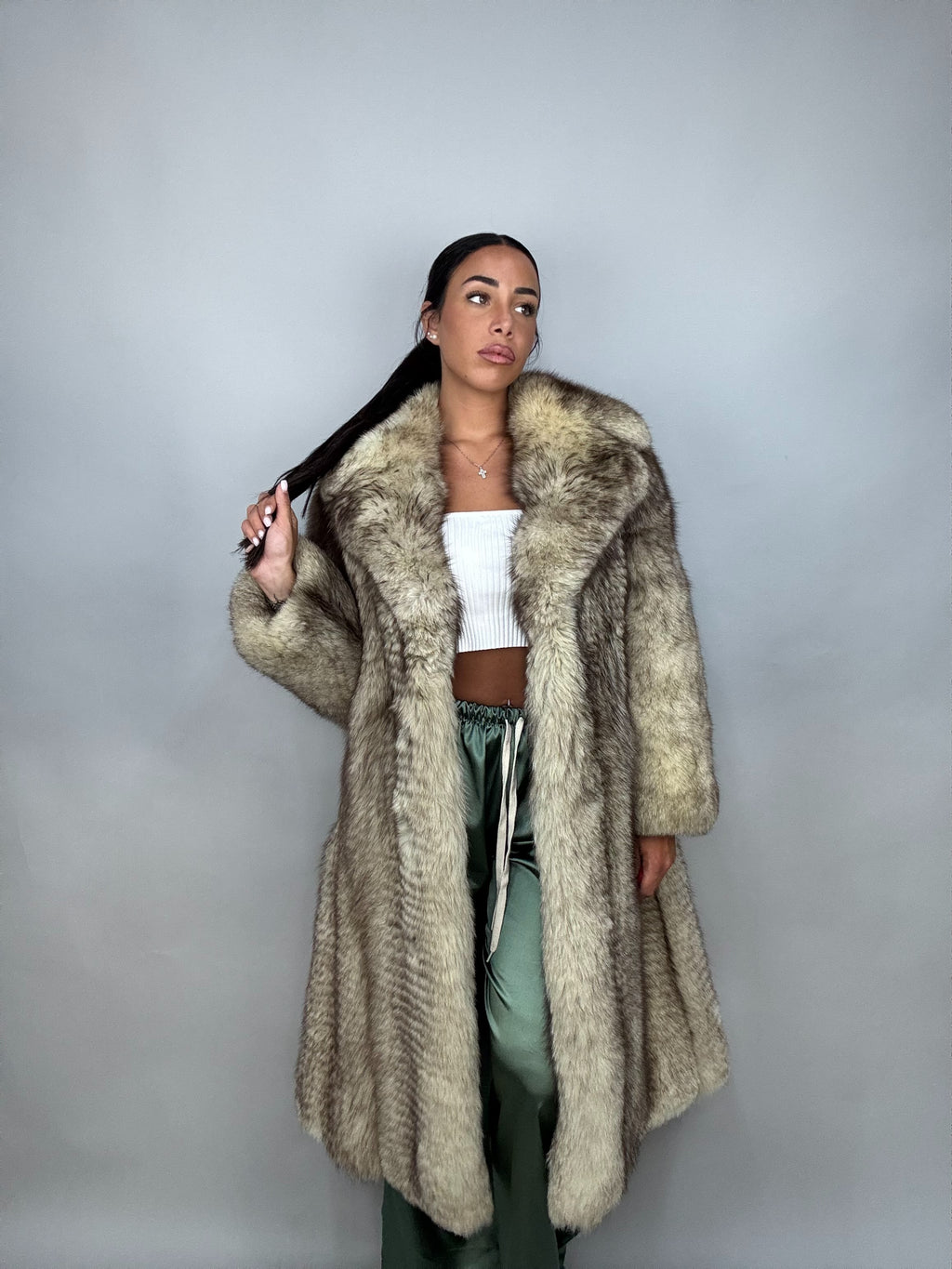 Cappotto in volpe della groenlandia