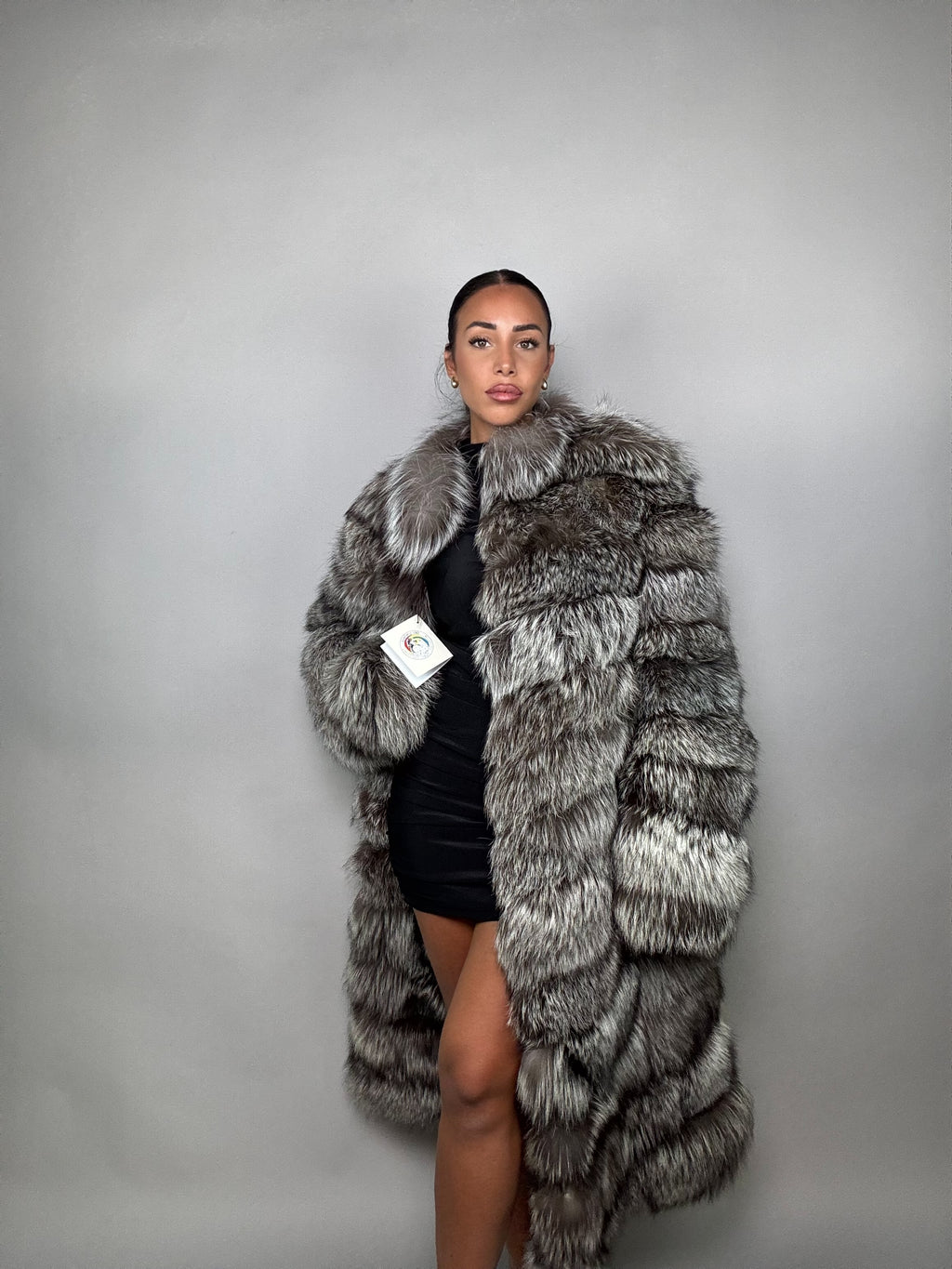 Cappotto in volpe argentata