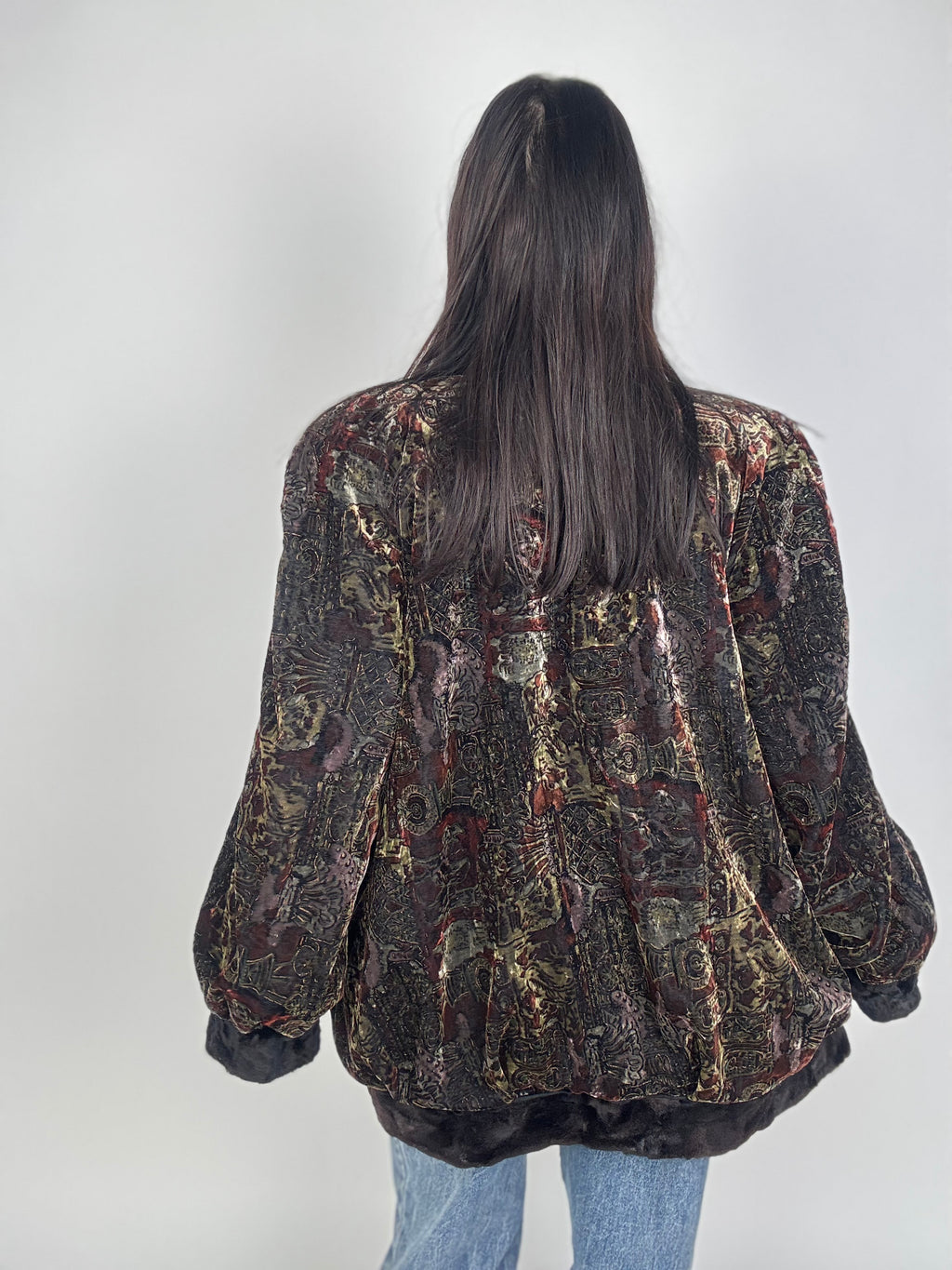 Giacca in visone rasato reversibile N468