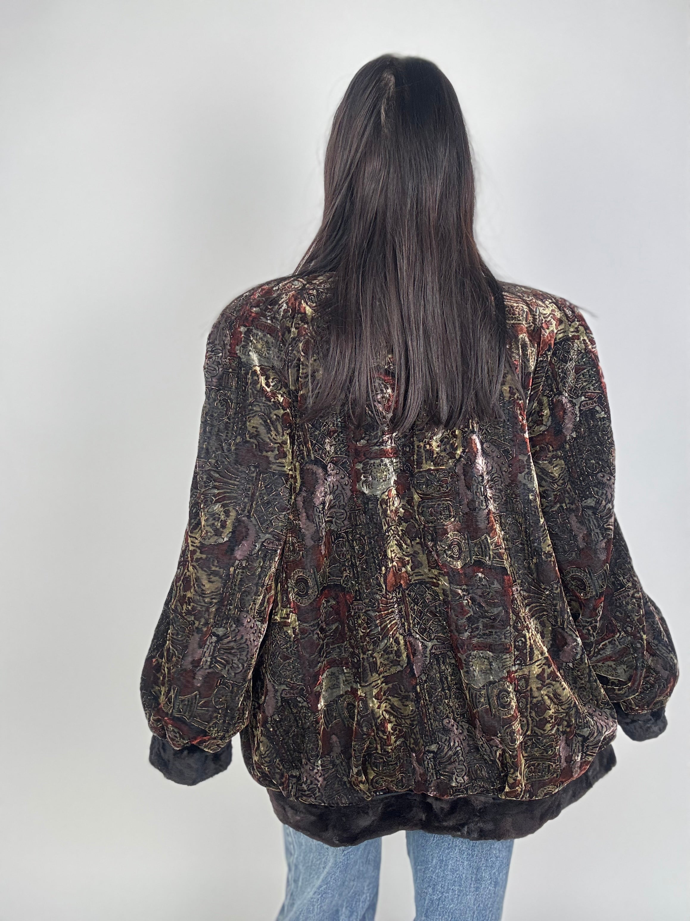 Giacca in visone rasato reversibile N468