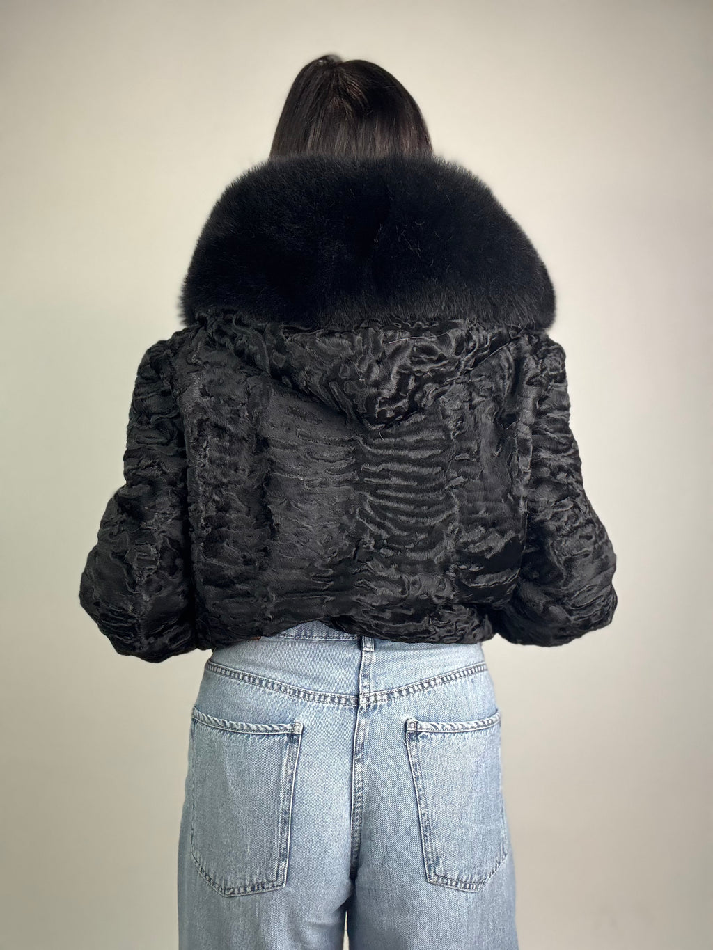 Bomber in astrakan e volpe N54