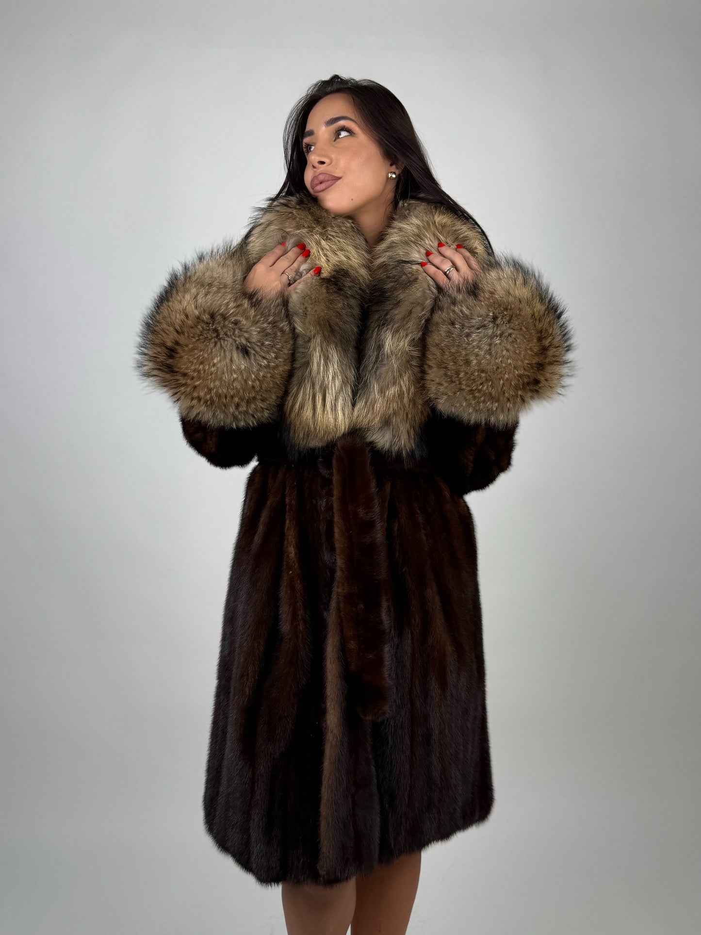 Cappotto in visone e murmasky N672