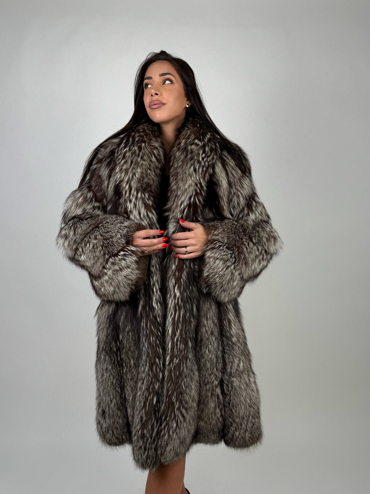 Cappotto in volpe argentata N31