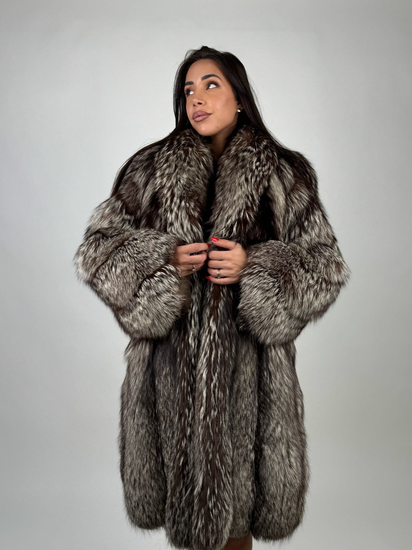 Cappotto in volpe argentata N31