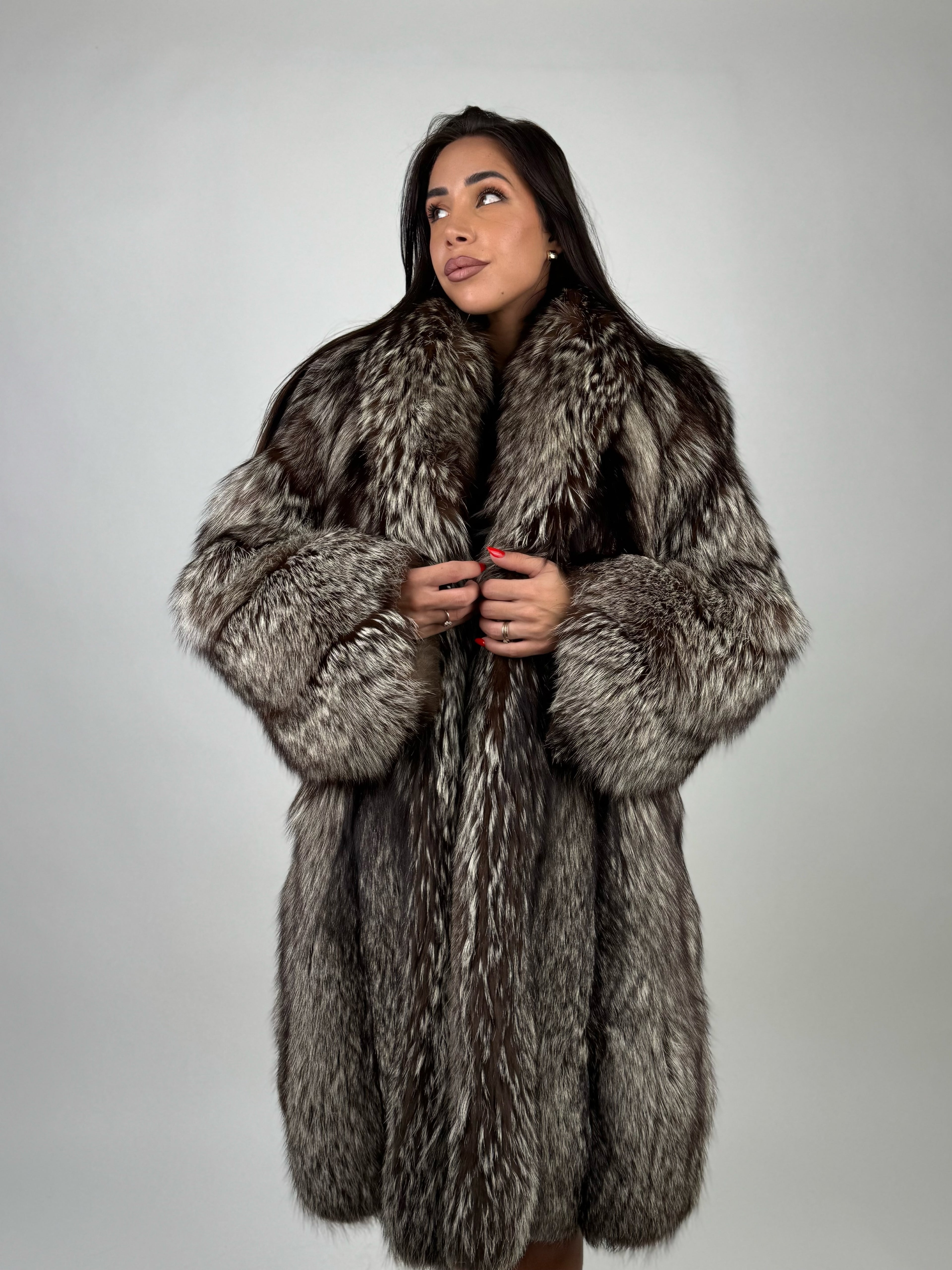 Cappotto in volpe argentata N31