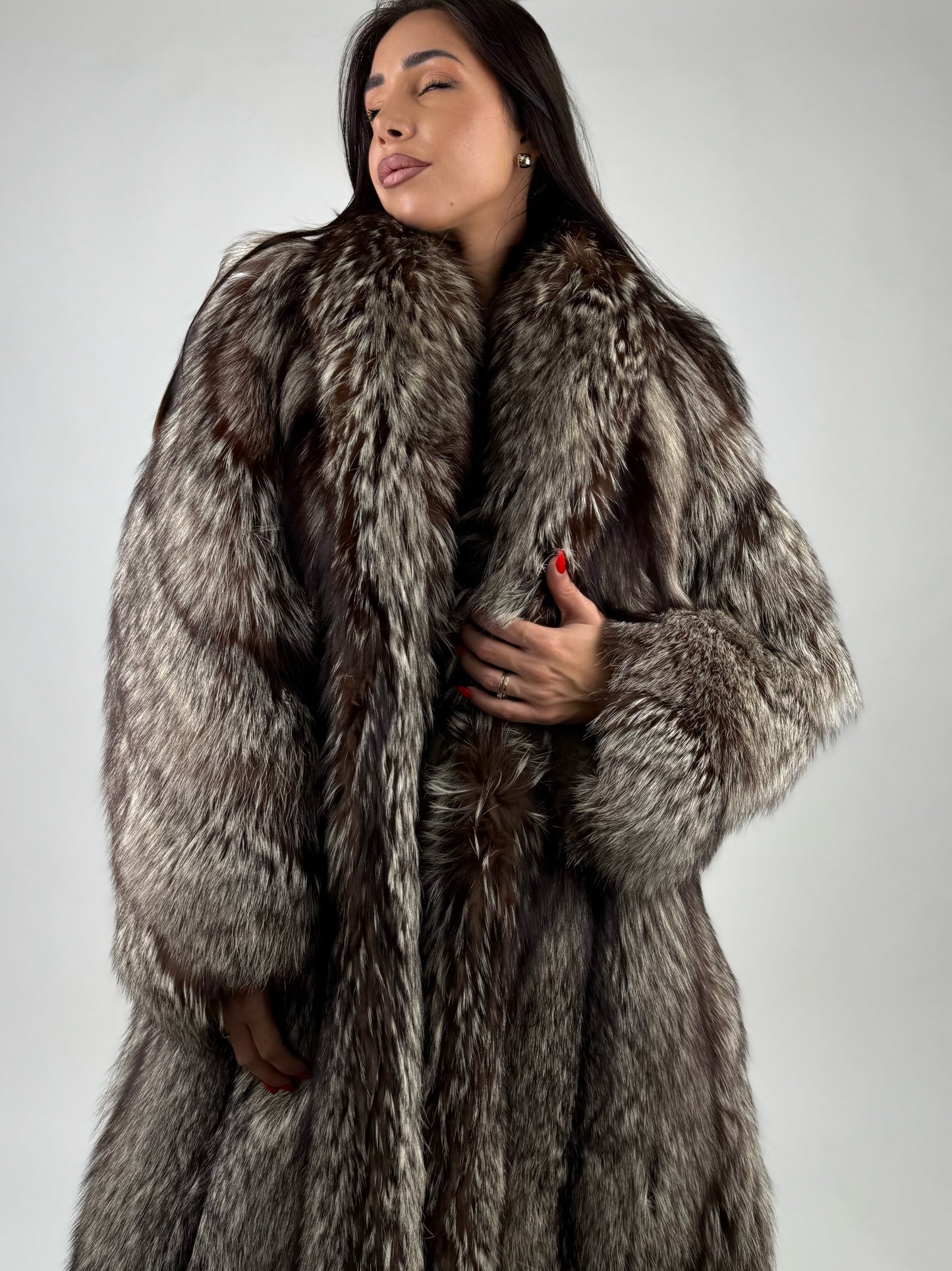 Cappotto in volpe argentata N31