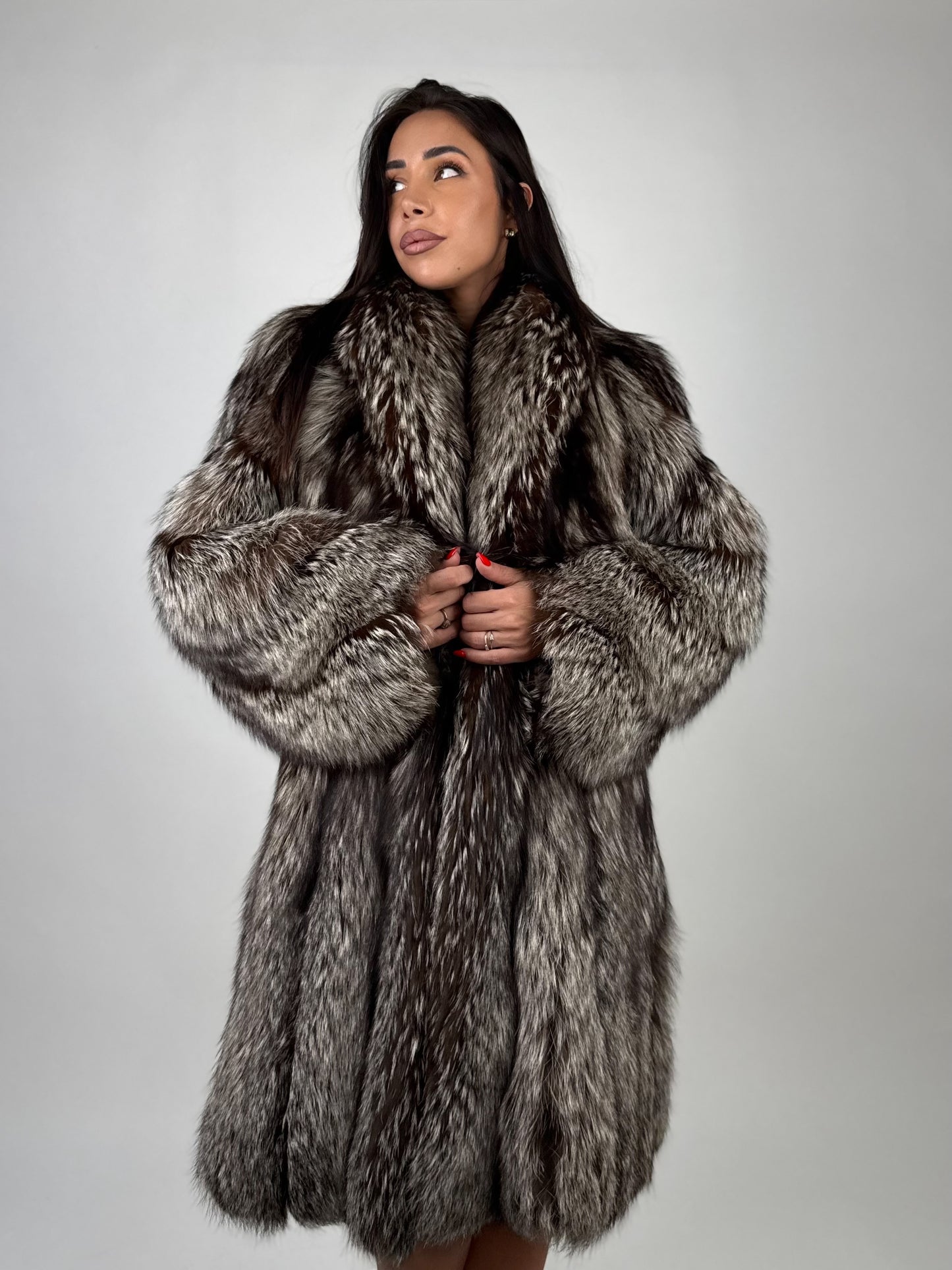 Cappotto in volpe argentata N31