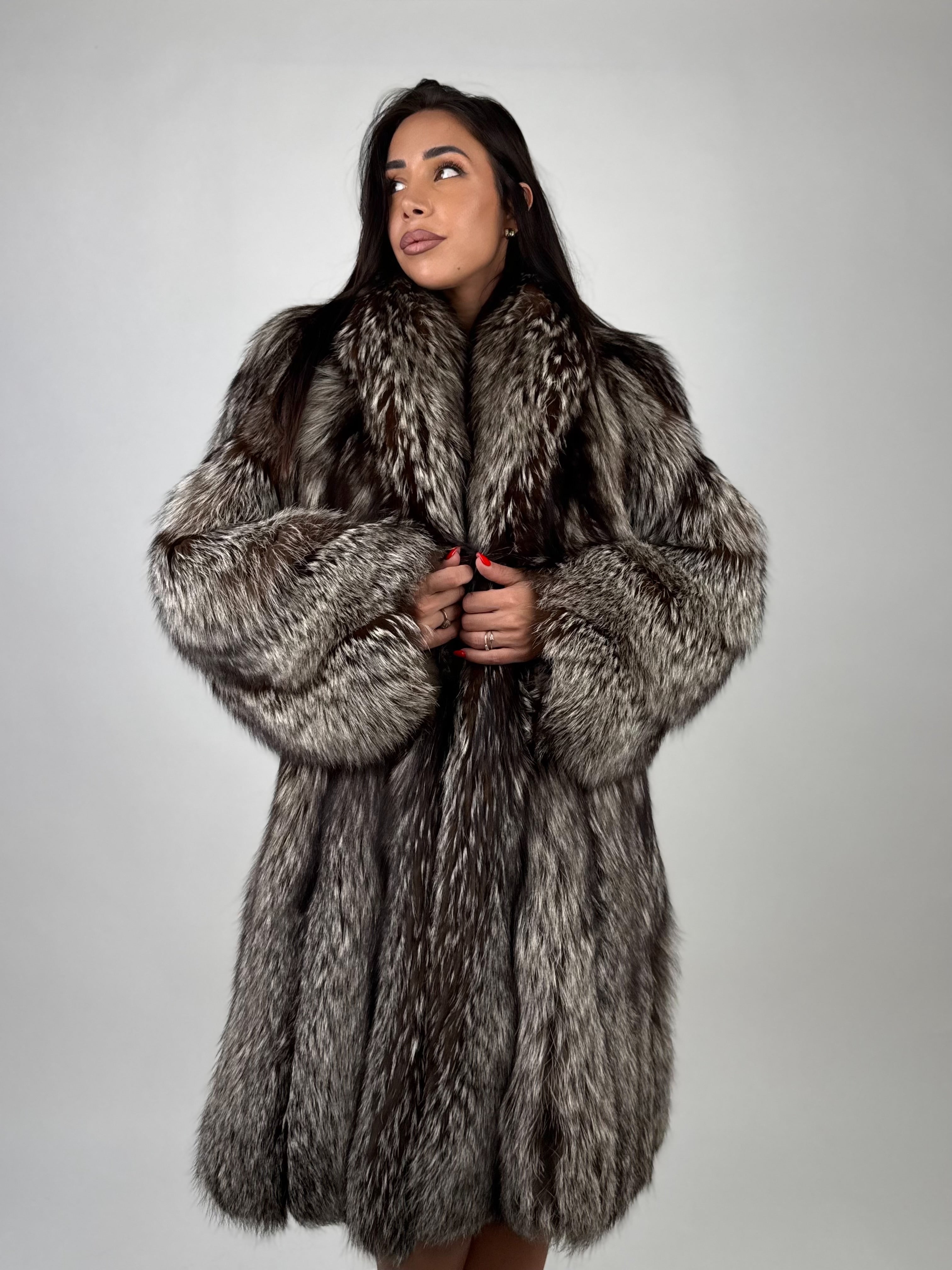 Cappotto in volpe argentata N31