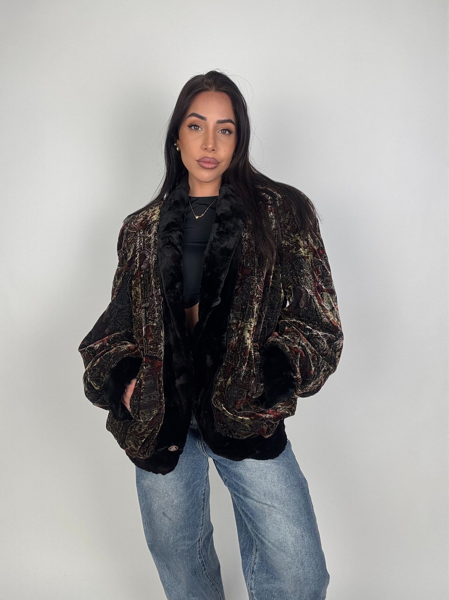 Giacca in visone rasato reversibile N468