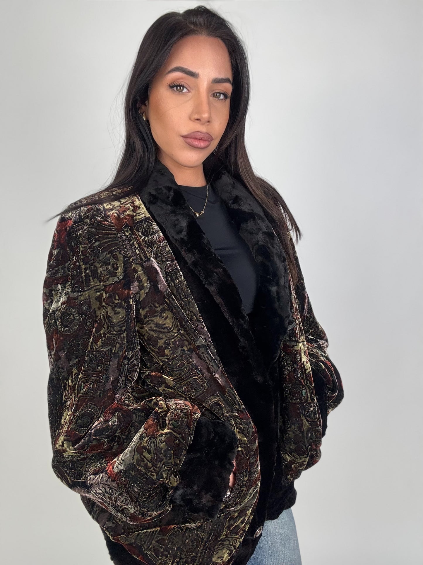 Giacca in visone rasato reversibile N468