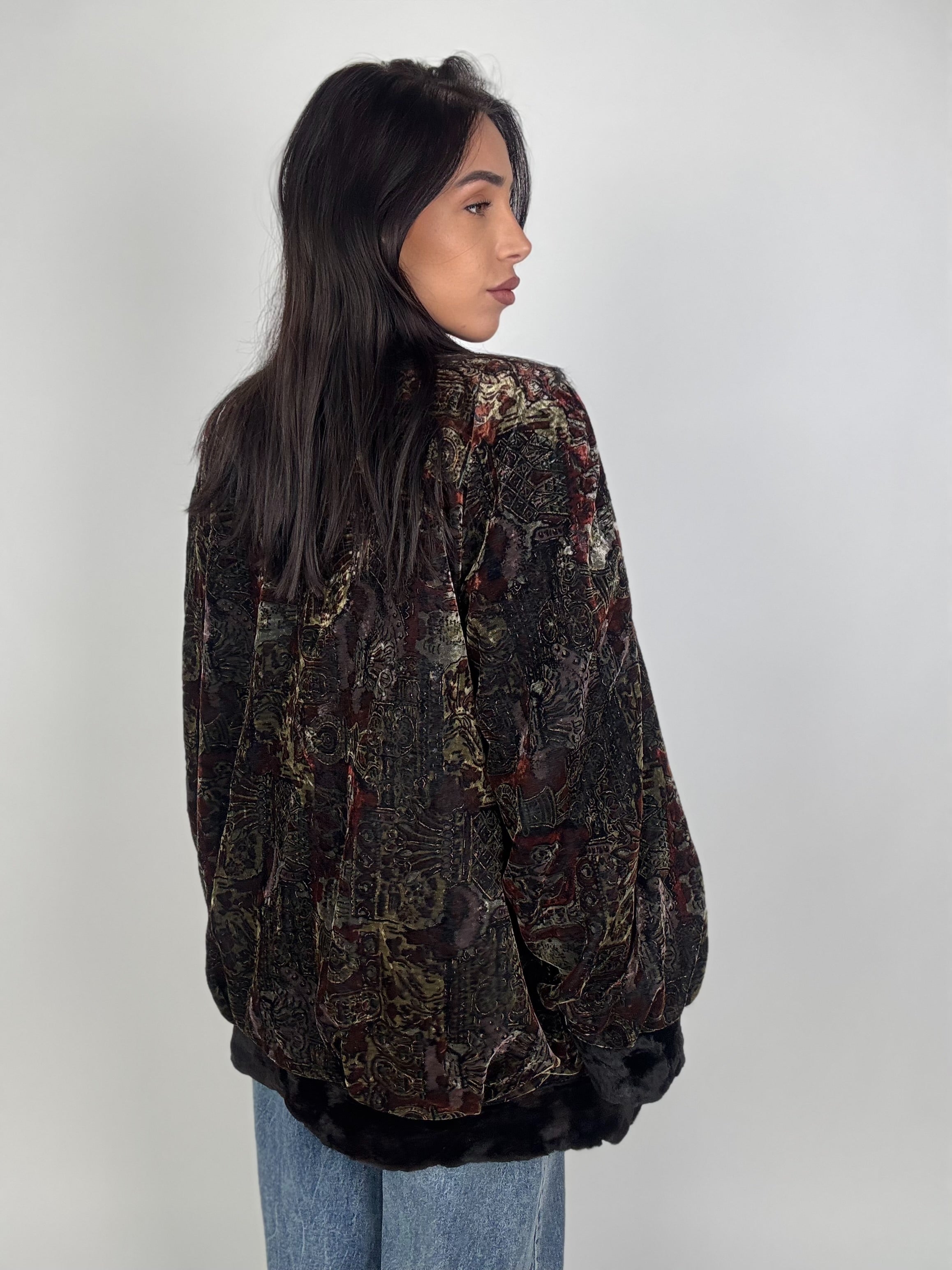 Giacca in visone rasato reversibile N468
