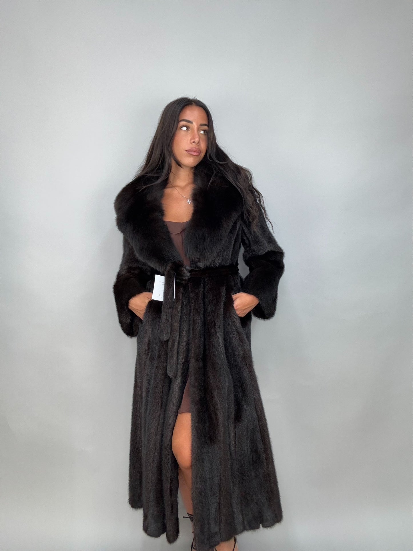 Cappotto in visone e volpe