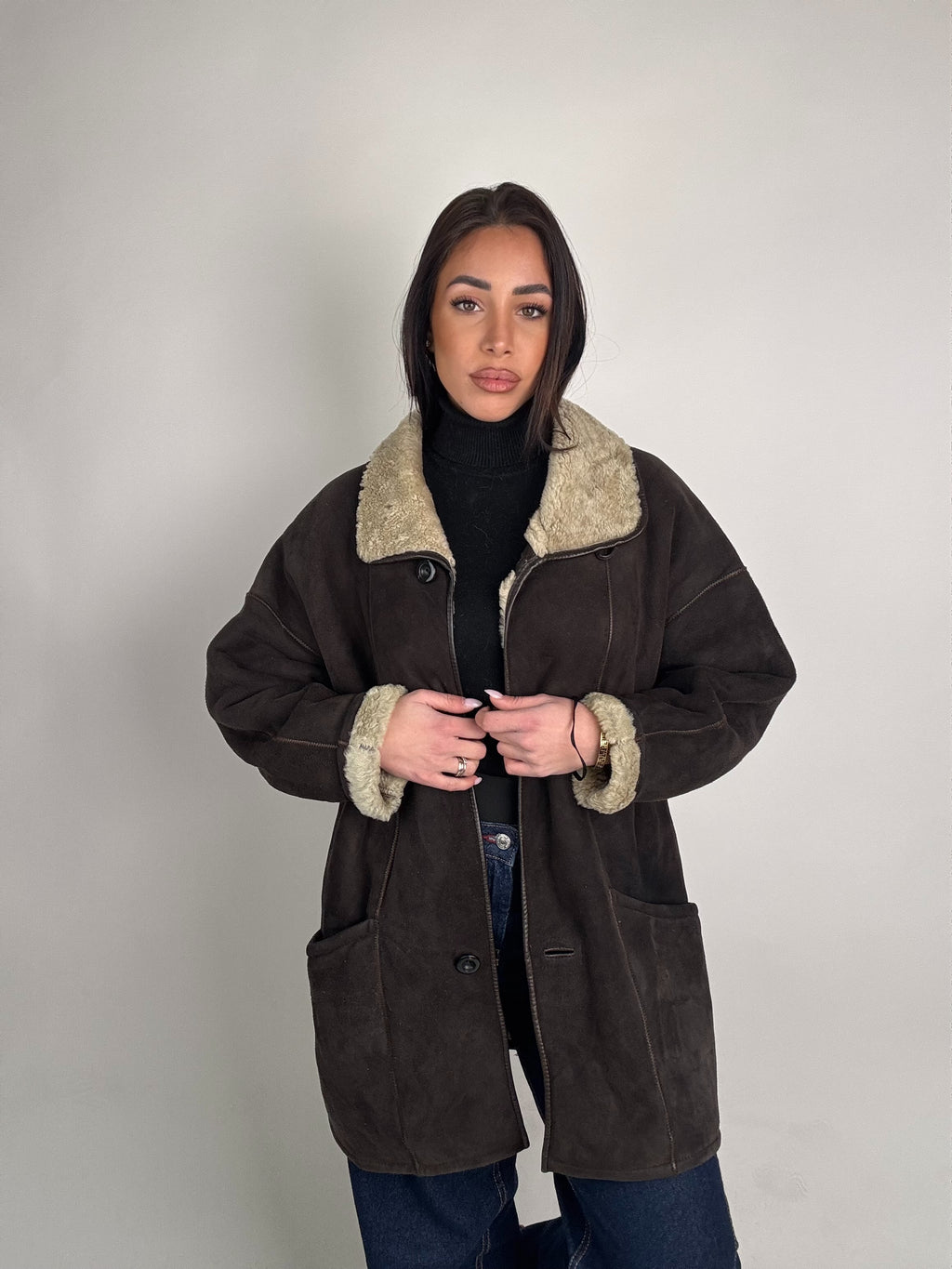 Shearling coat N178