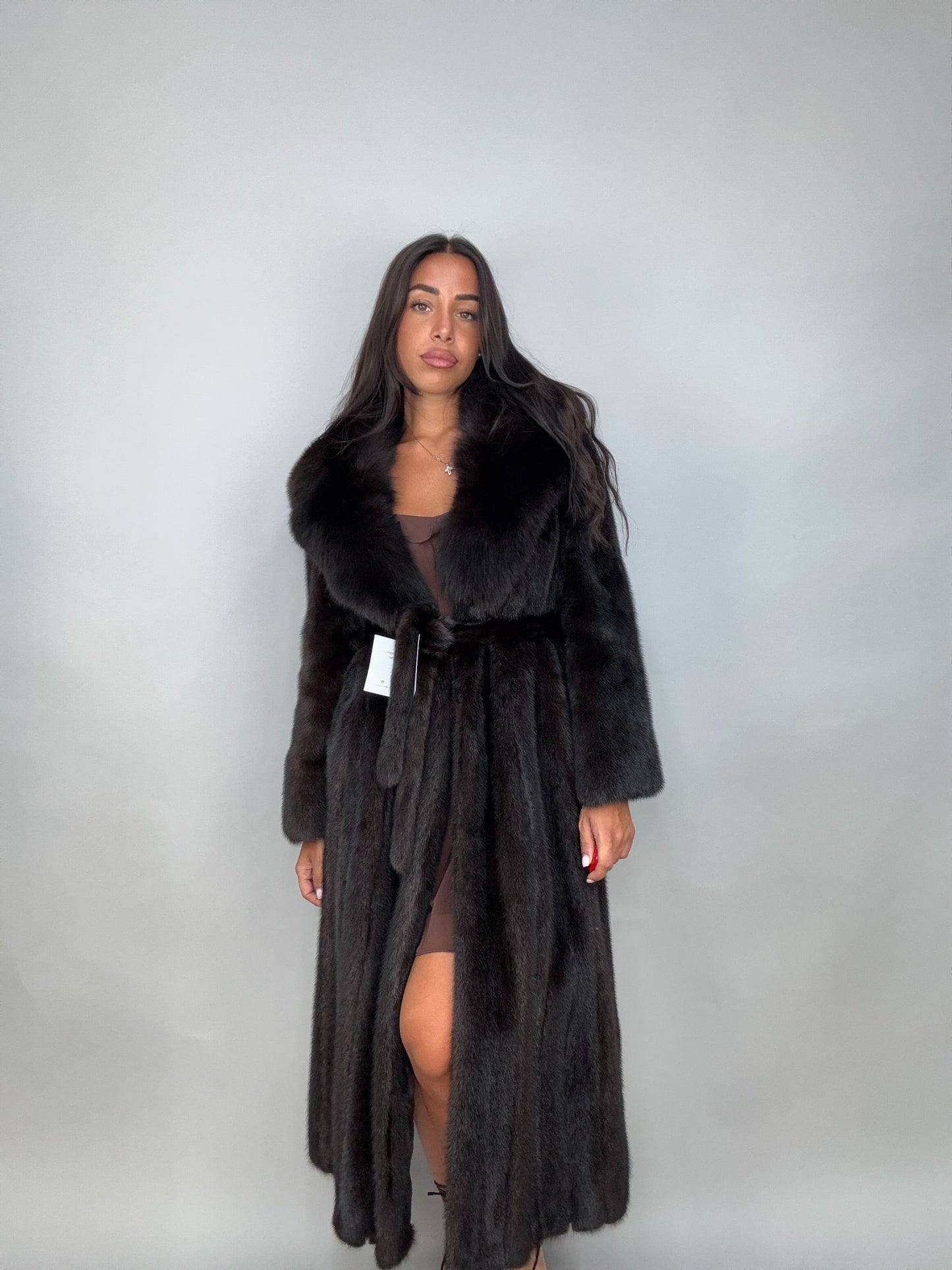 Cappotto in visone e volpe