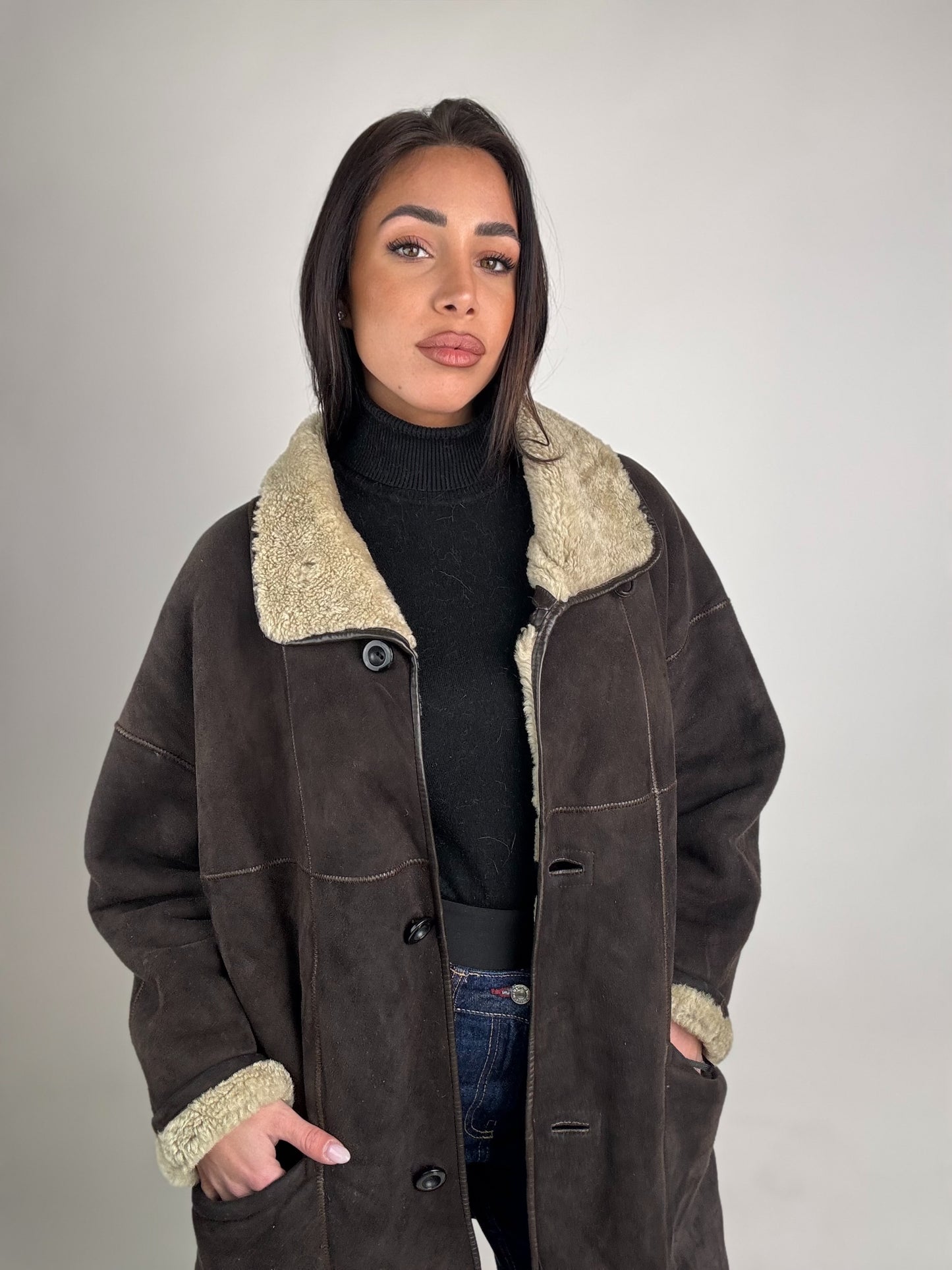 Shearling coat N178