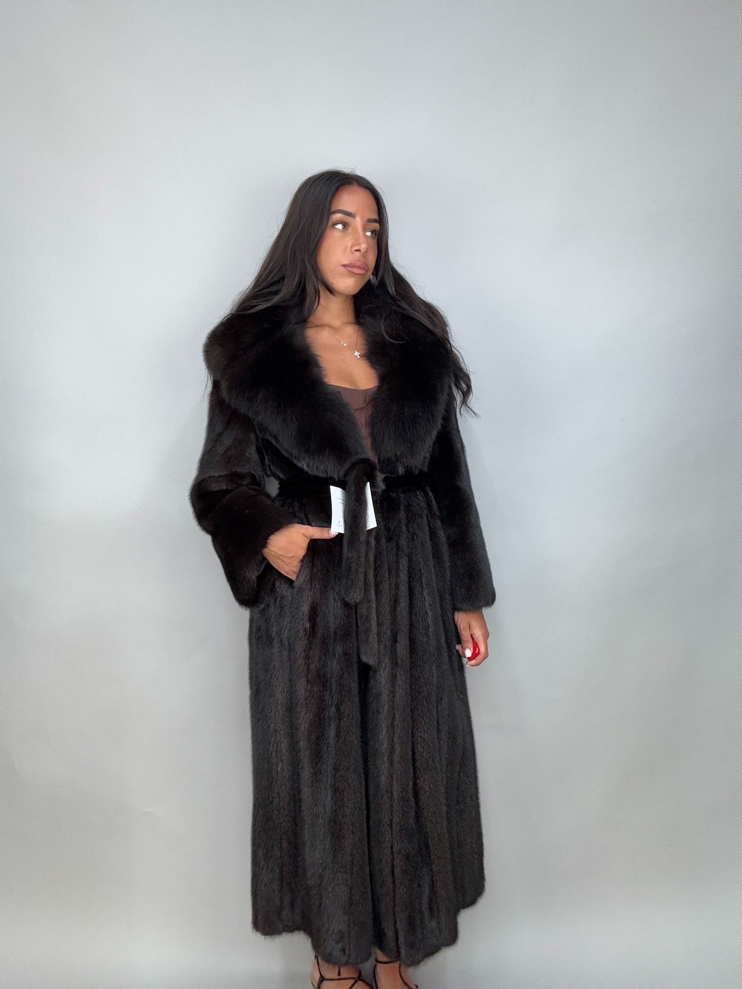 Cappotto in visone e volpe