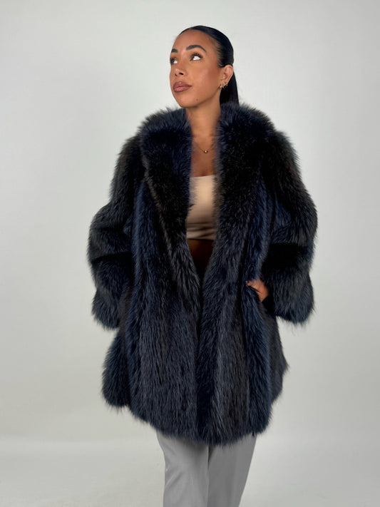 Giacca in volpe blue N150