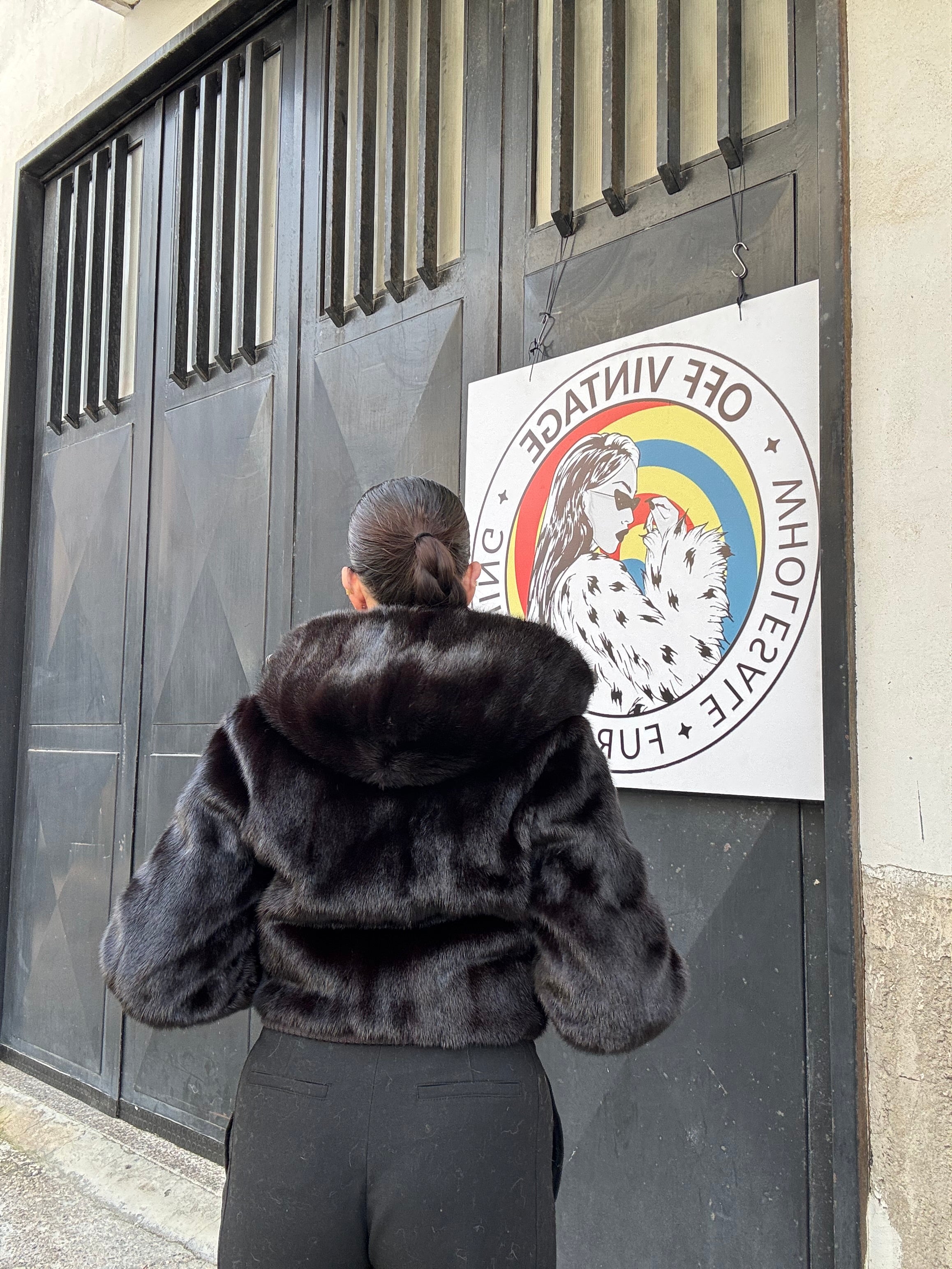 Bomber in visone