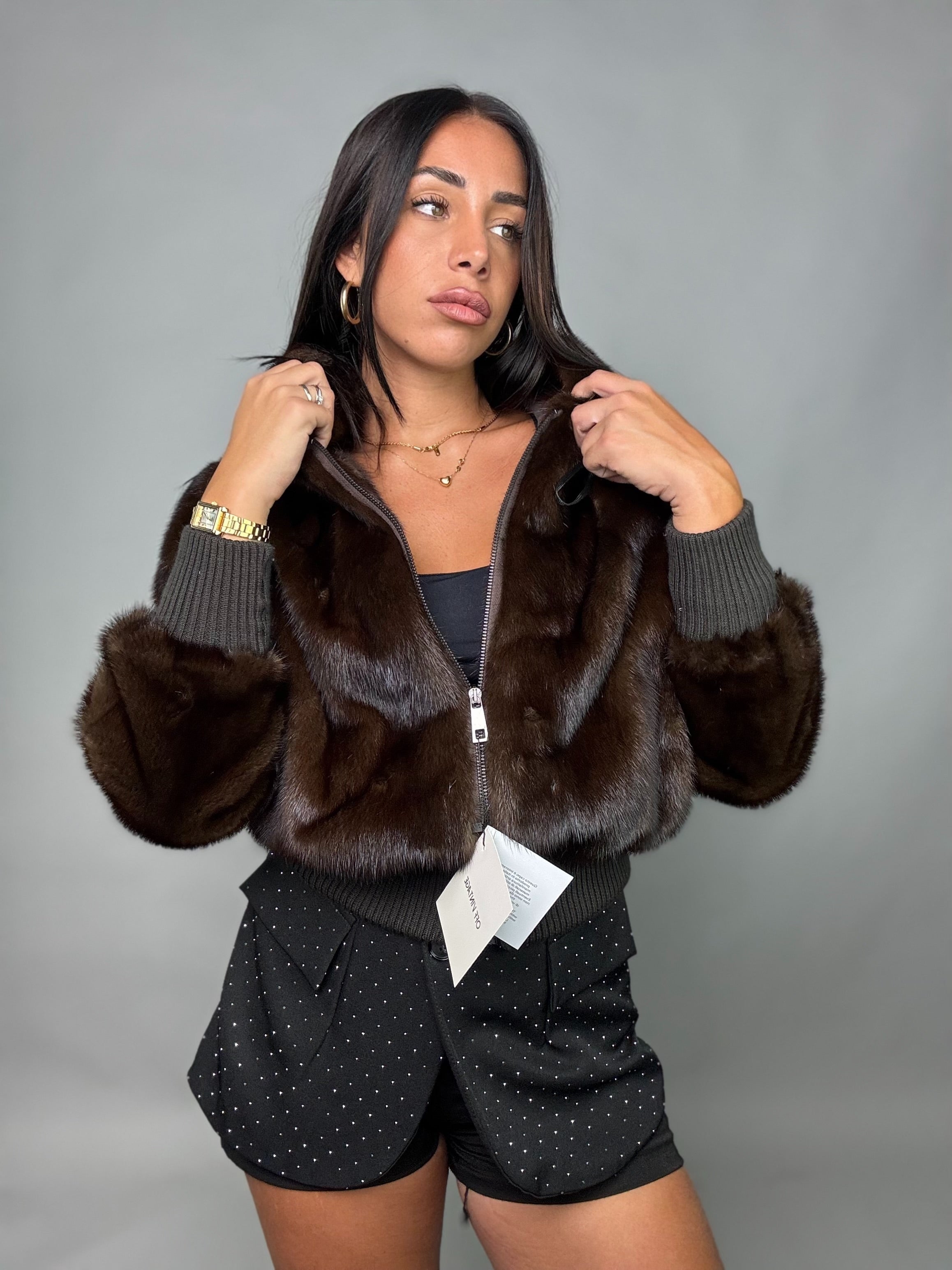 Bomber in visone