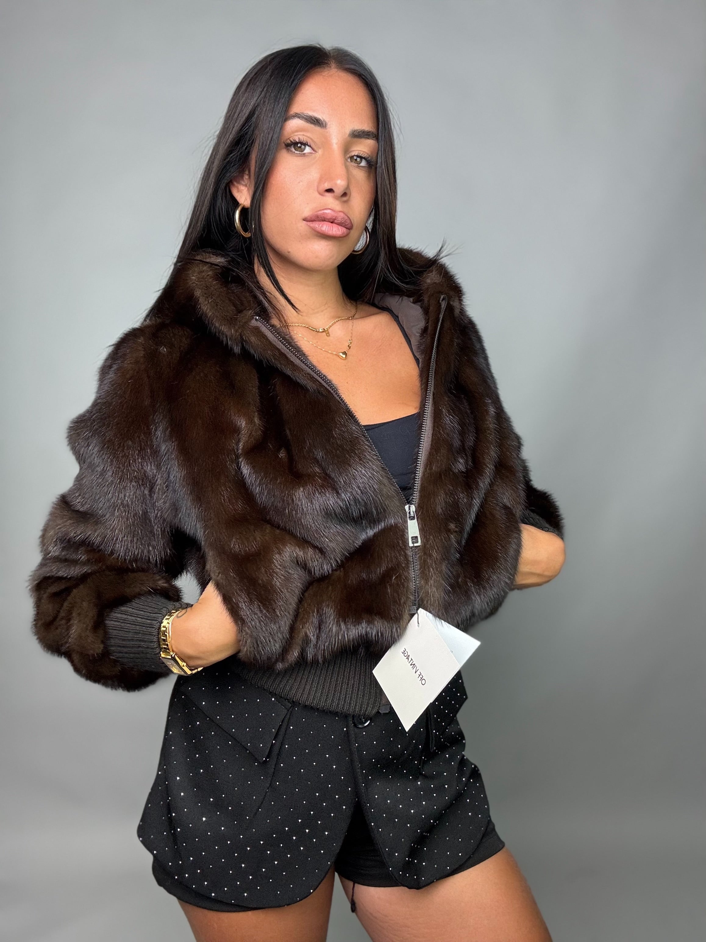 Bomber in visone