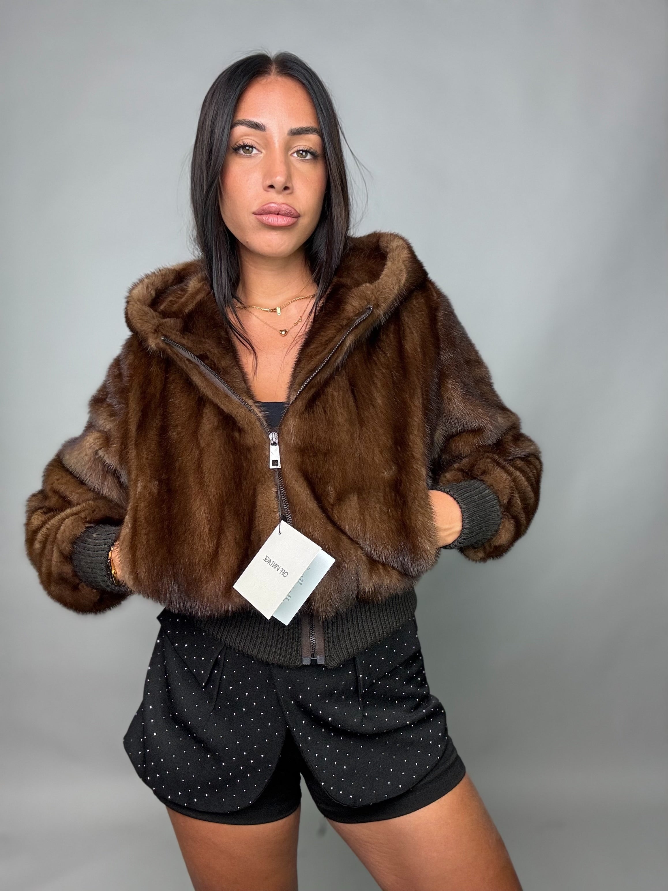 Bomber in visone