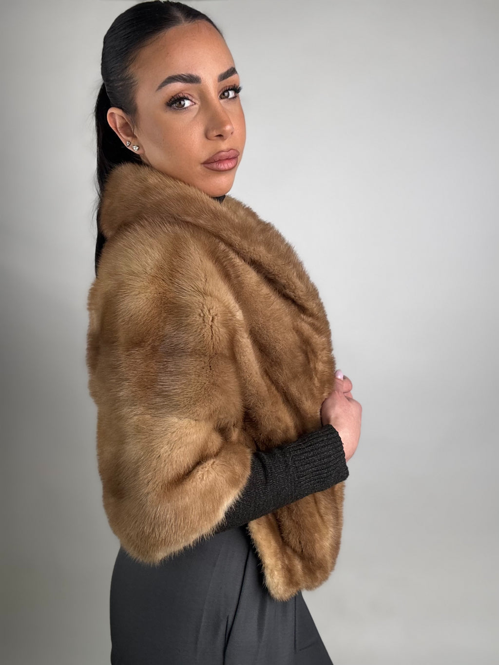 Mink Bomber Jacket