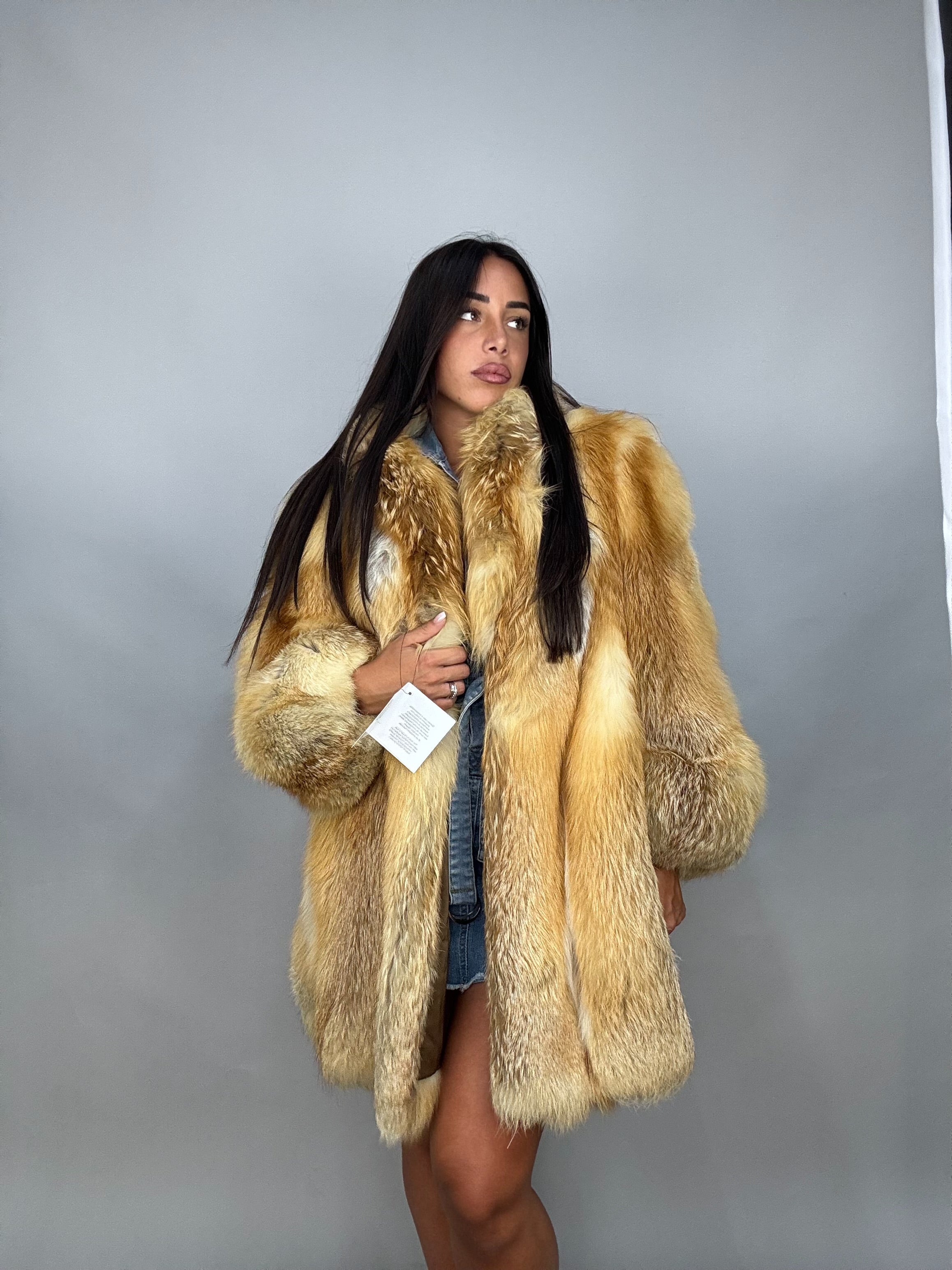 Giacca in volpe golden