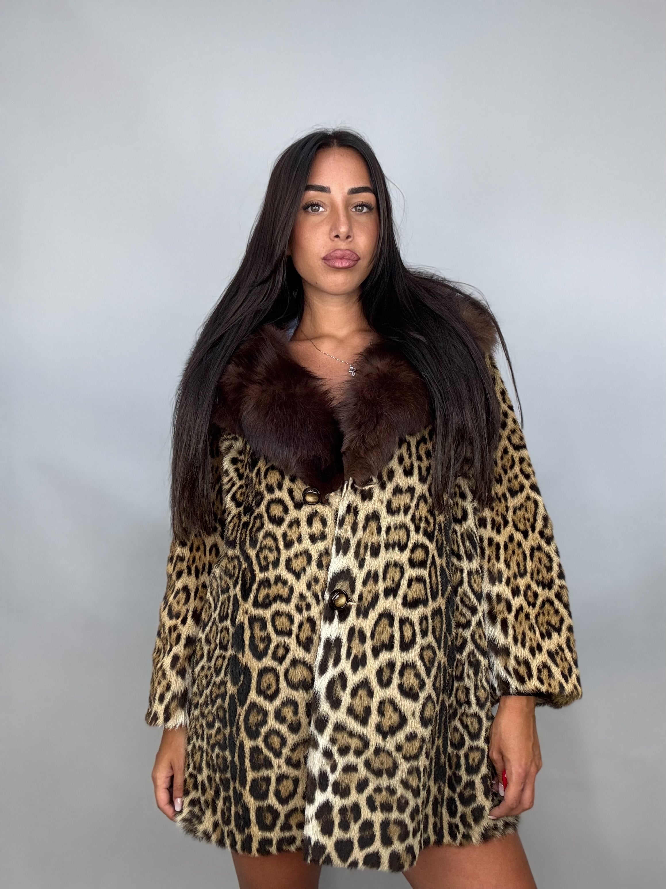 Cappotto in ghepardo e volpe