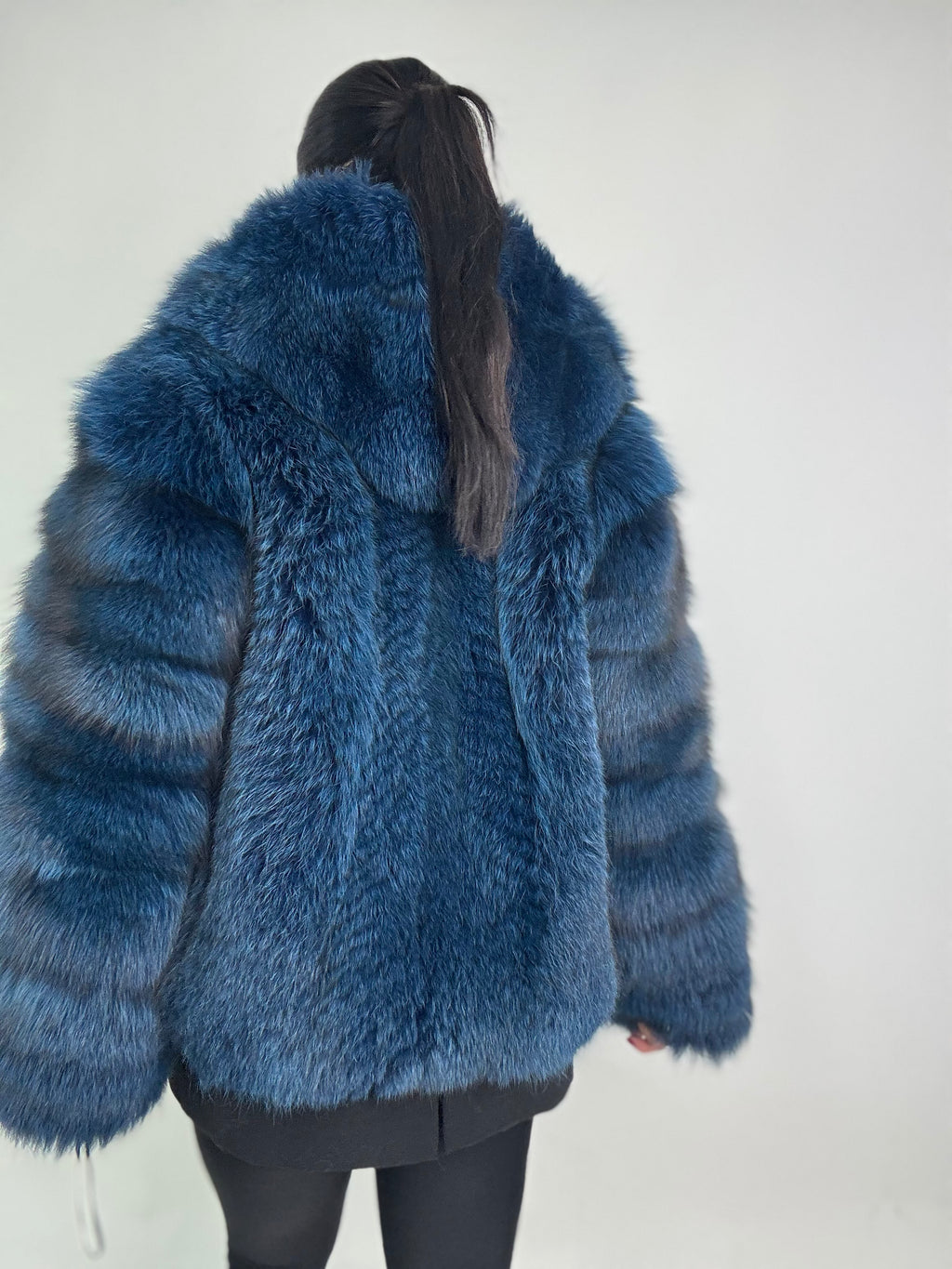 Silver fox bomber jacket