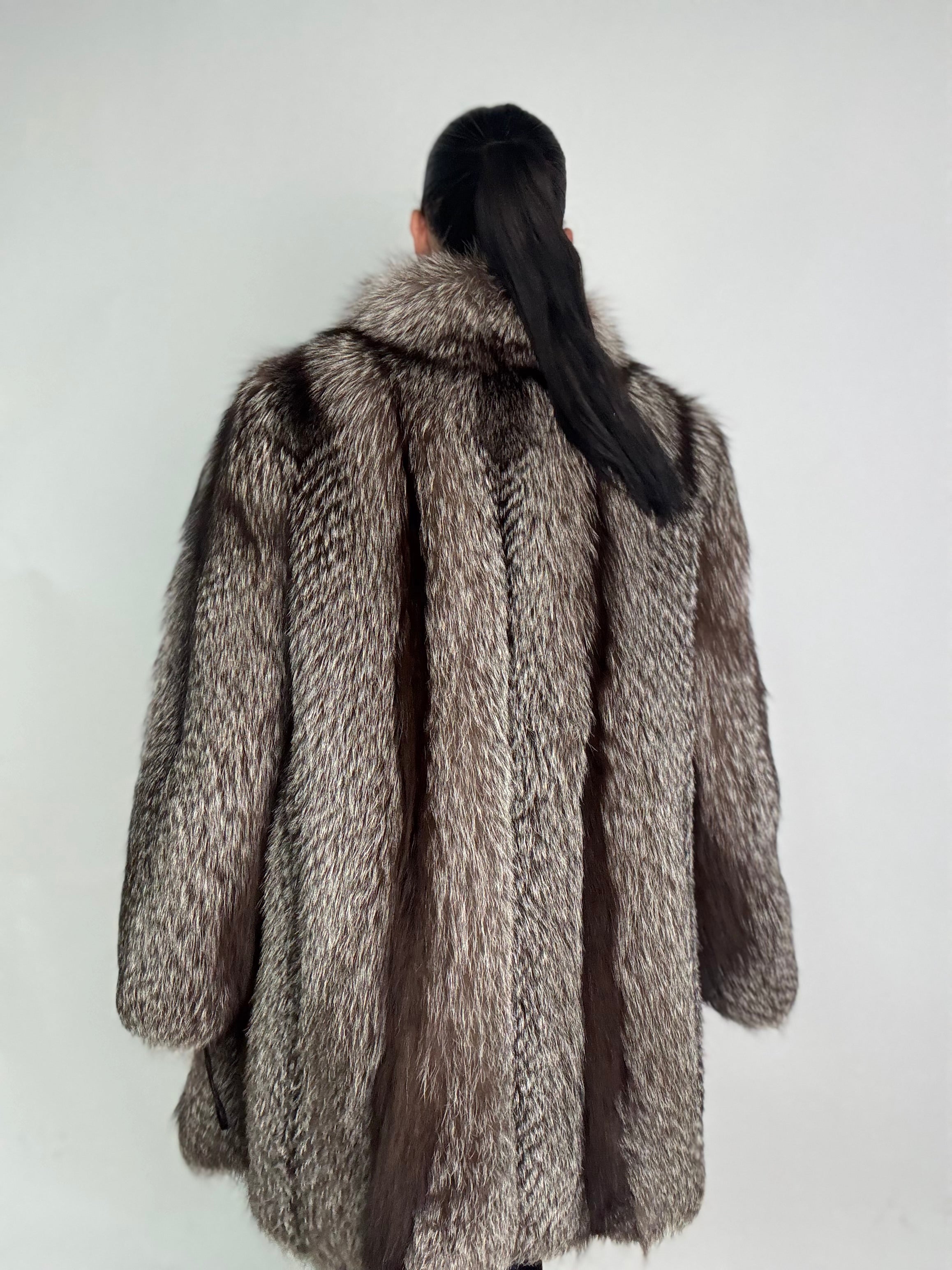 Giacca in volpe argentata N897