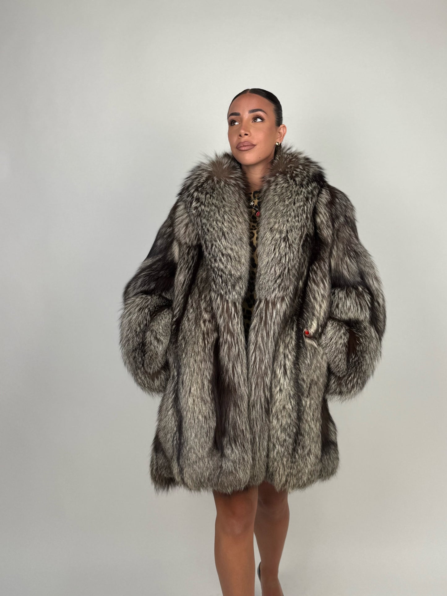 Cappotto in volpe argentata N35