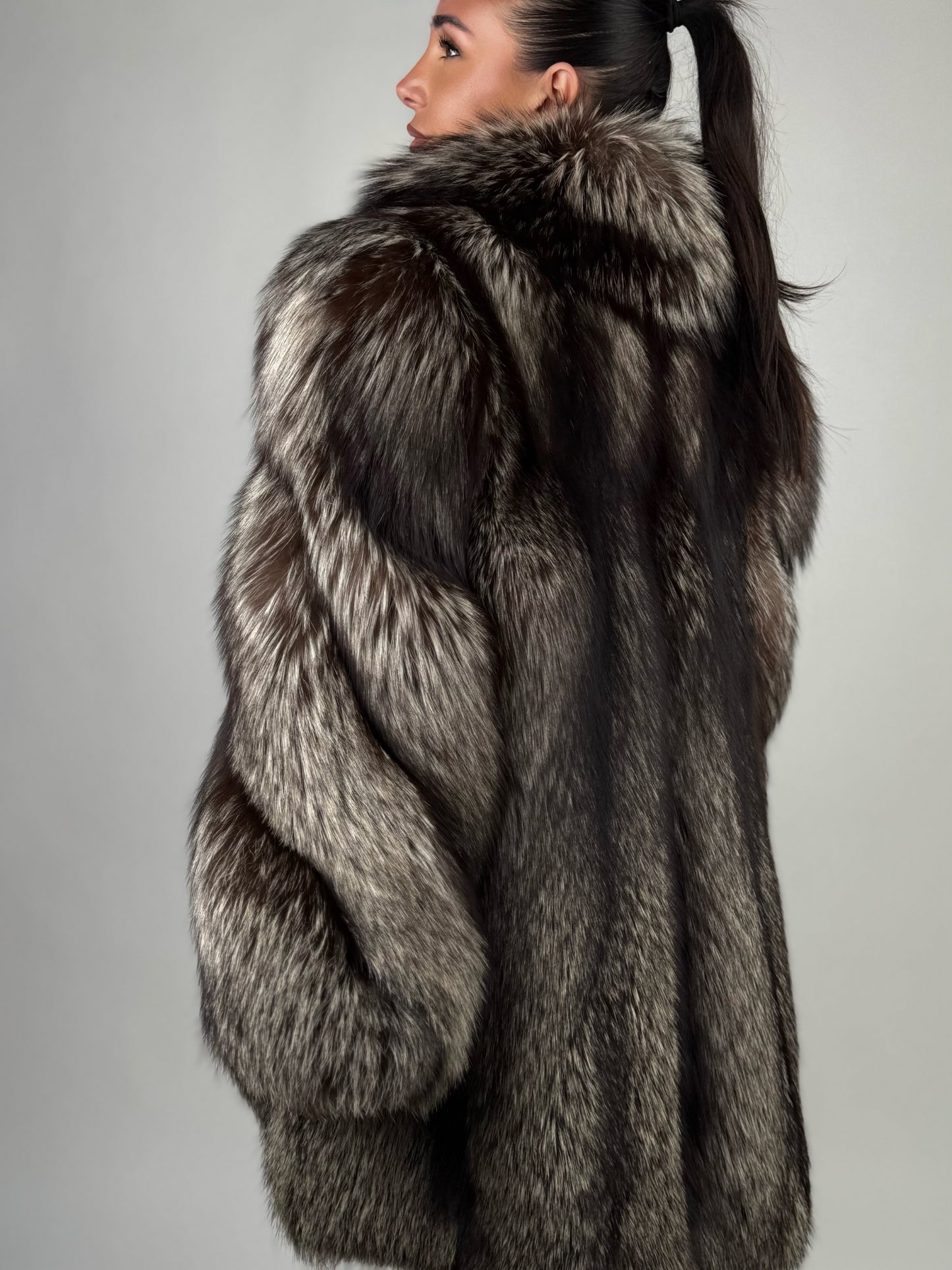 Cappotto in volpe argentata N35