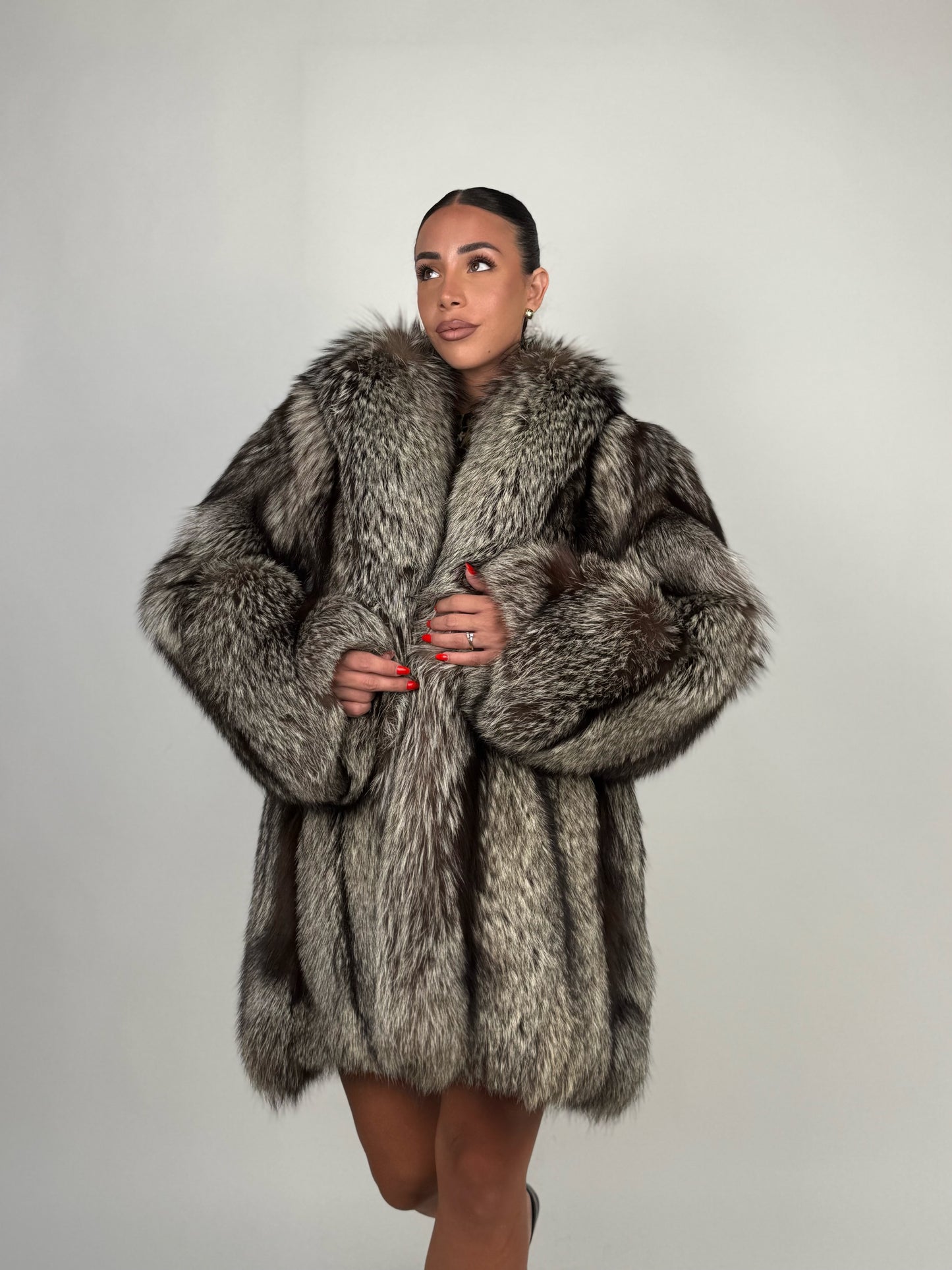 Cappotto in volpe argentata N35