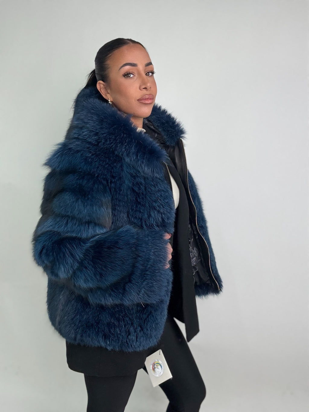 Silver fox bomber jacket