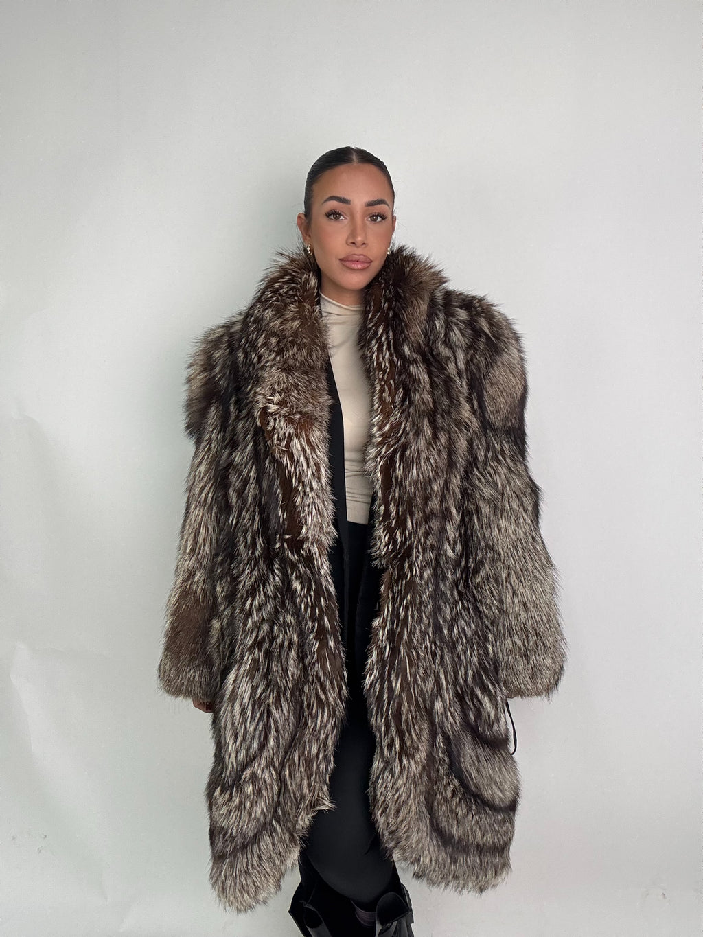 Giacca in volpe argentata N61