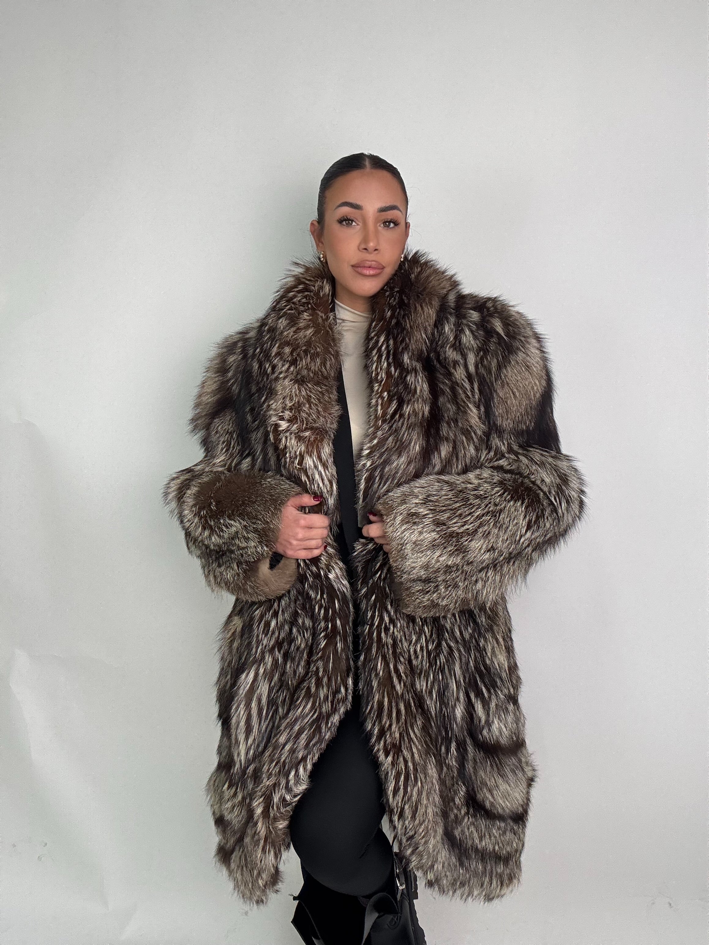 Giacca in volpe argentata N61