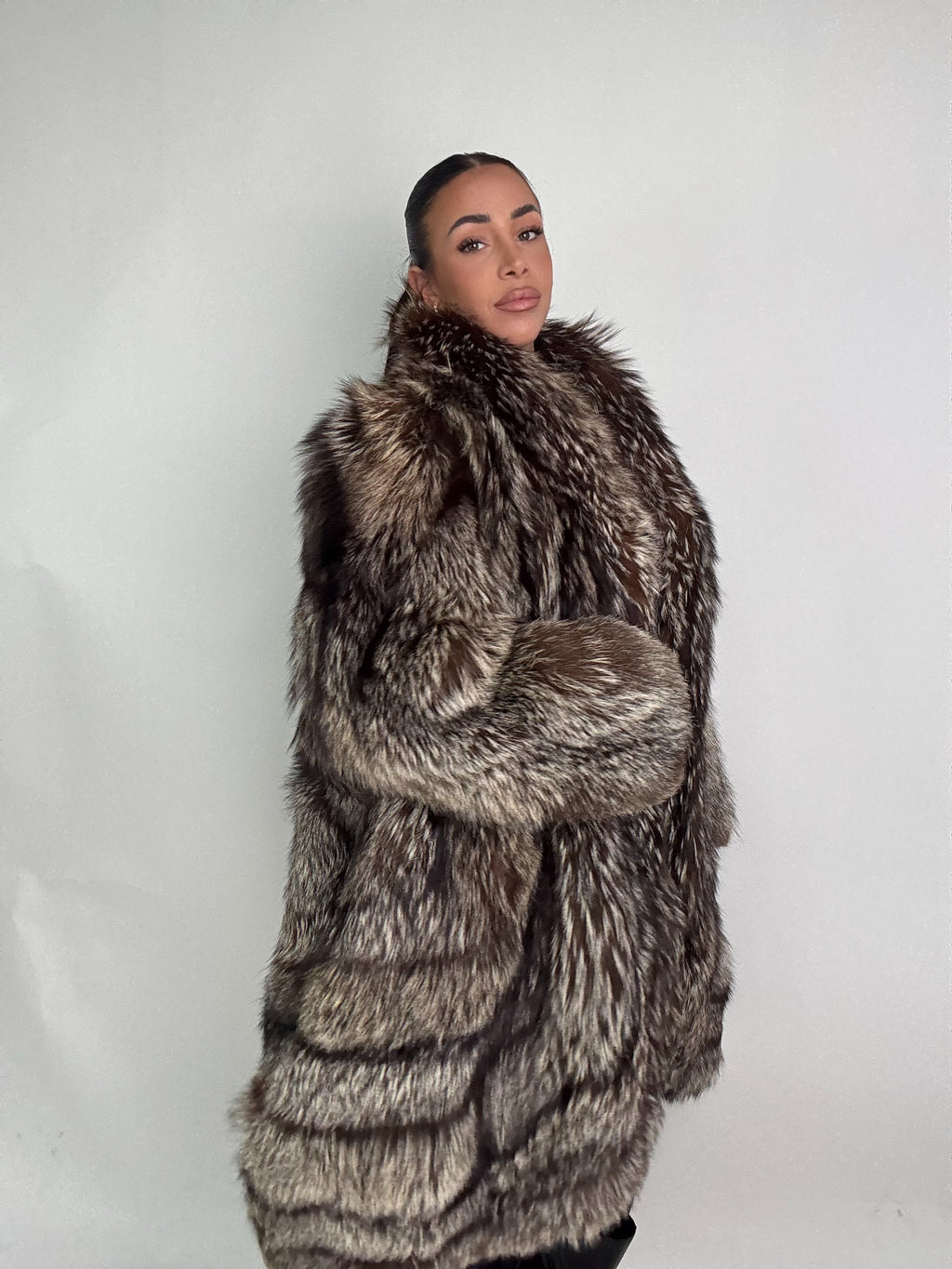 Giacca in volpe argentata N61